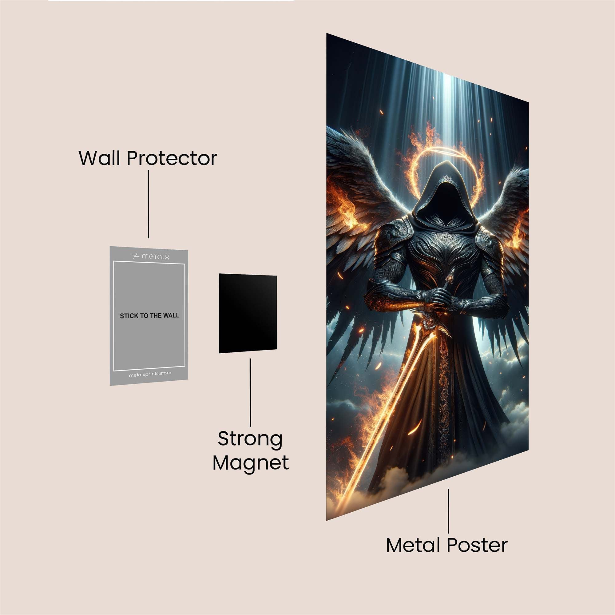 Angel Blaze Safe Wall Magnetic / M