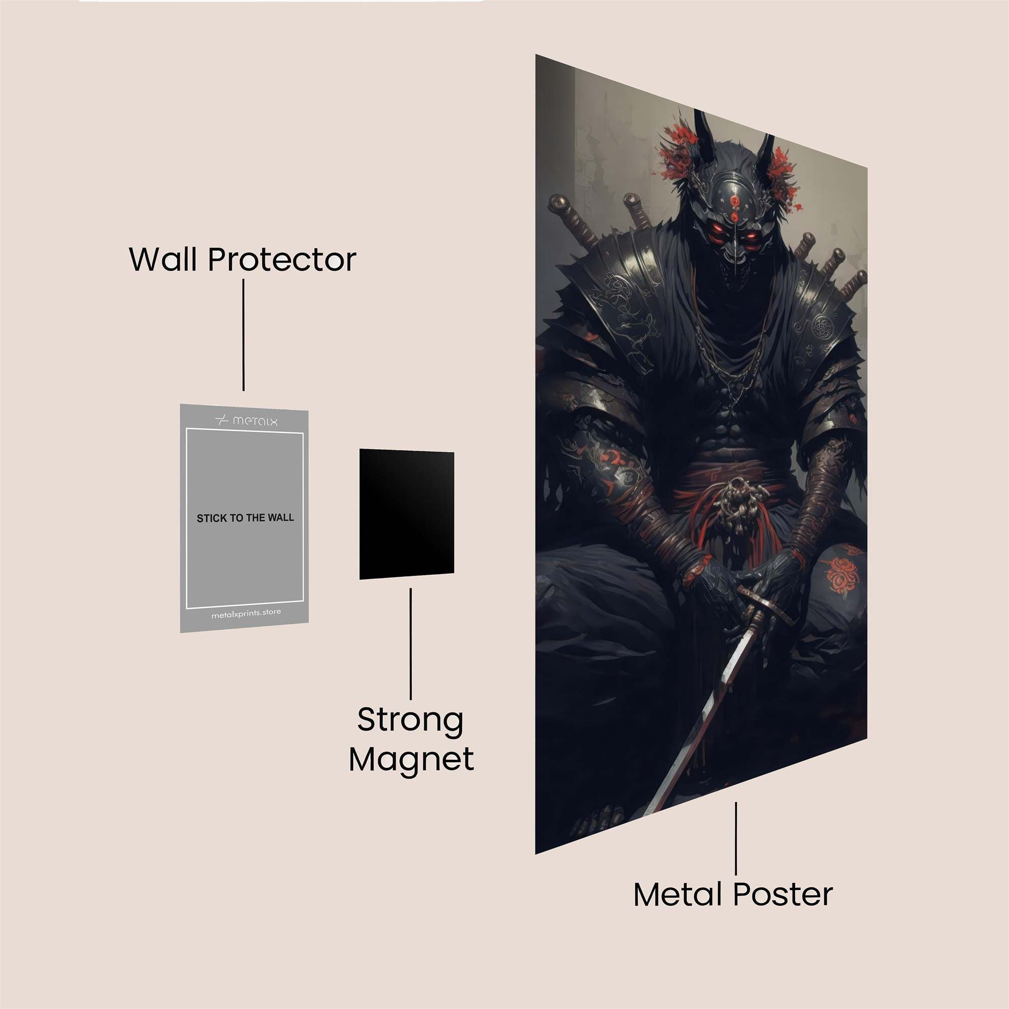 Demon Brooding Safe Wall Magnetic / M