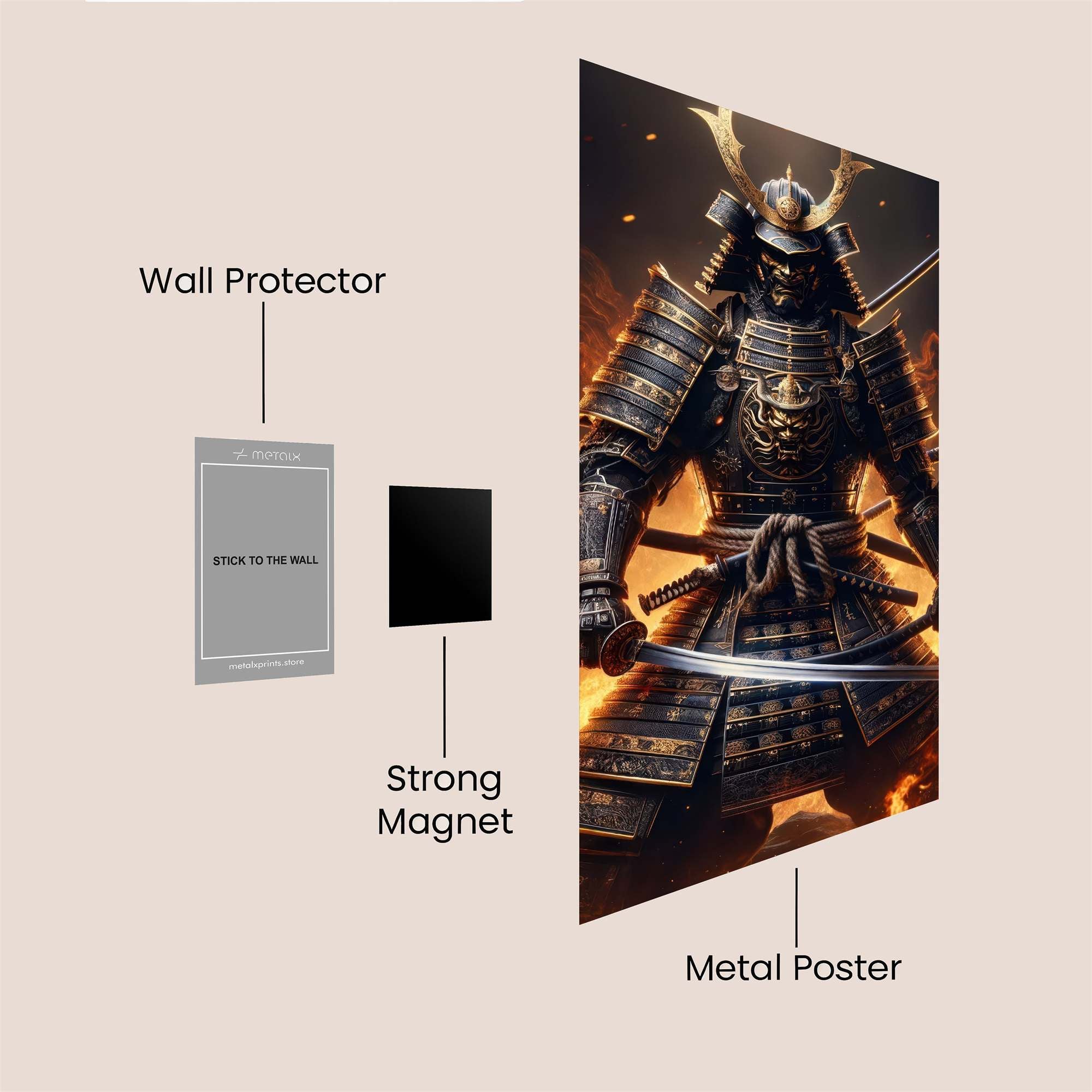 Samurai Inferno Safe Wall Magnetic / M