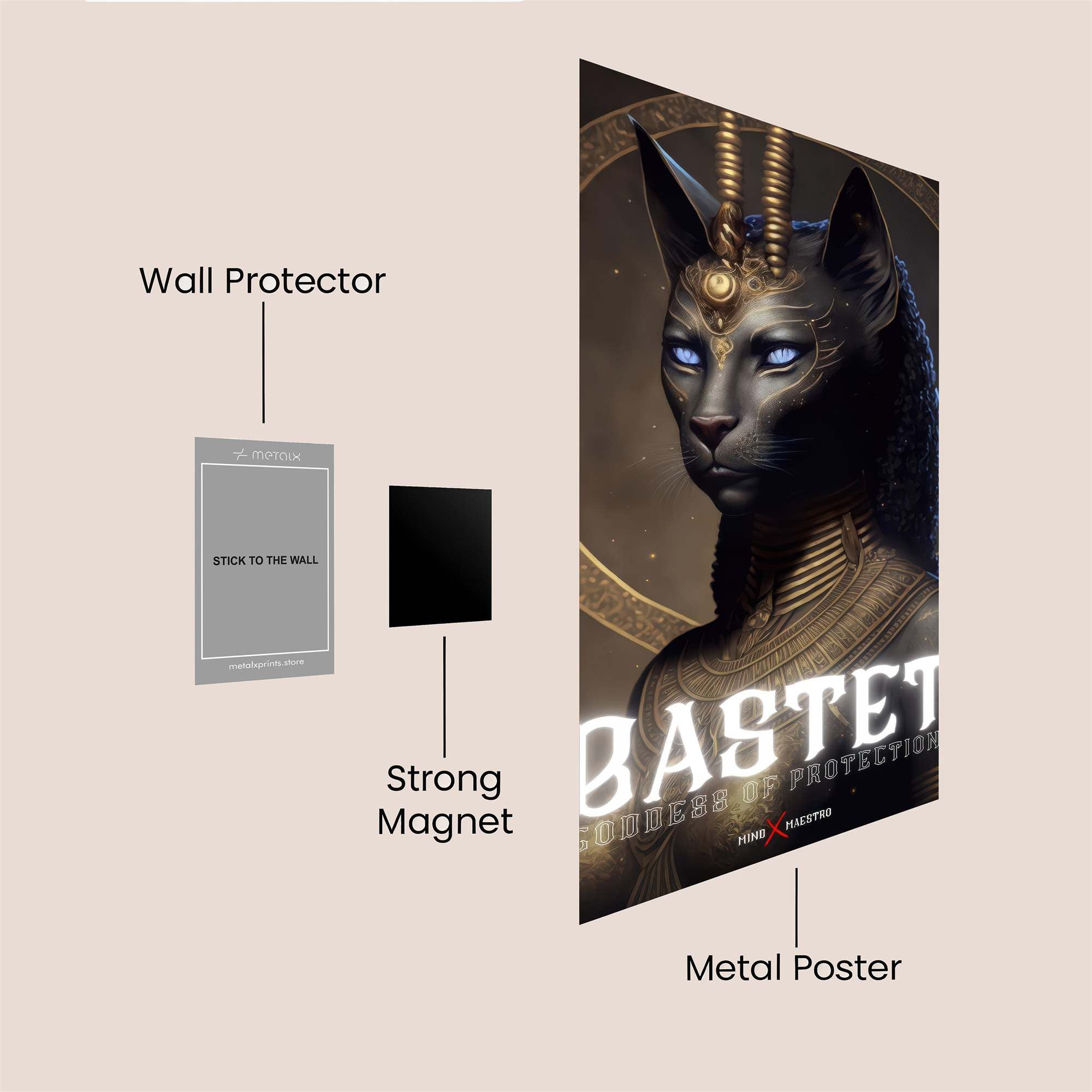Bastet Enigmatic Safe Wall Magnetic / M