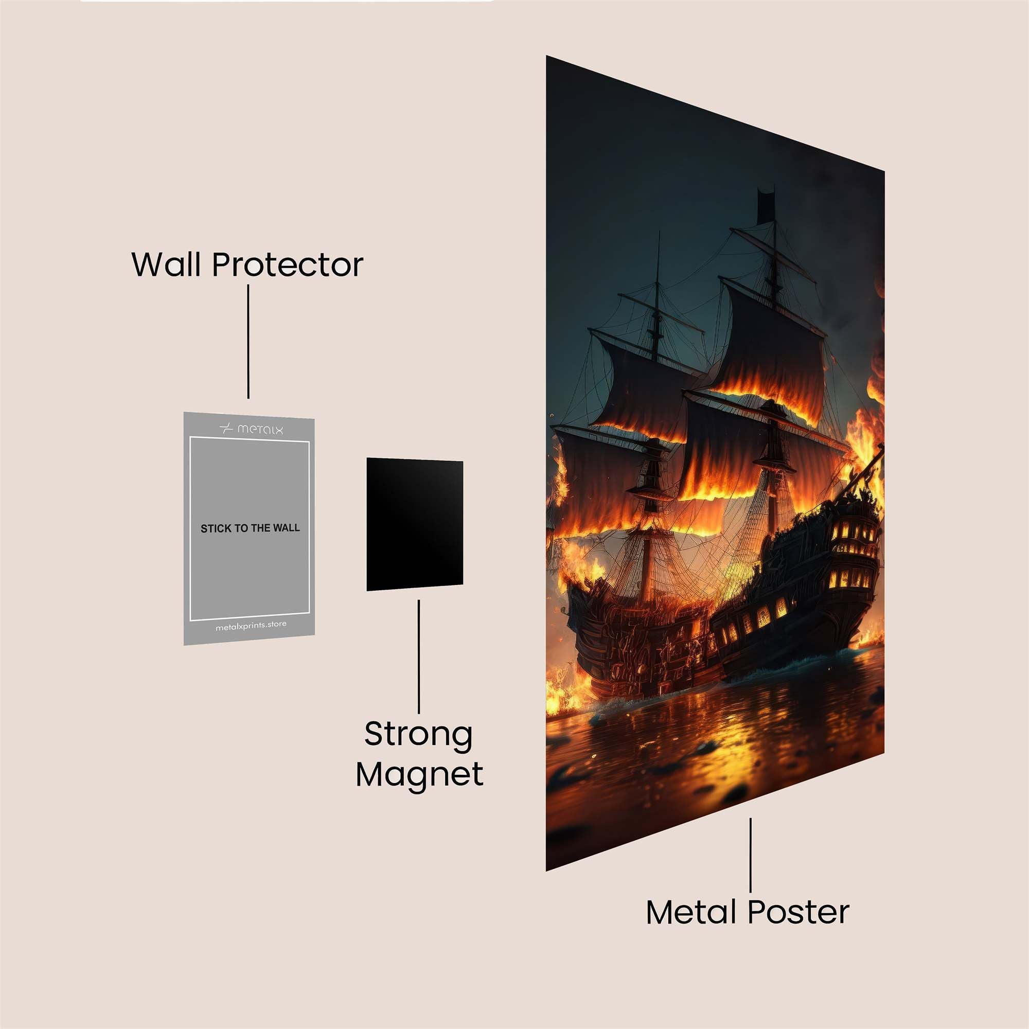Inferno Ship Safe Wall Magnetic / M