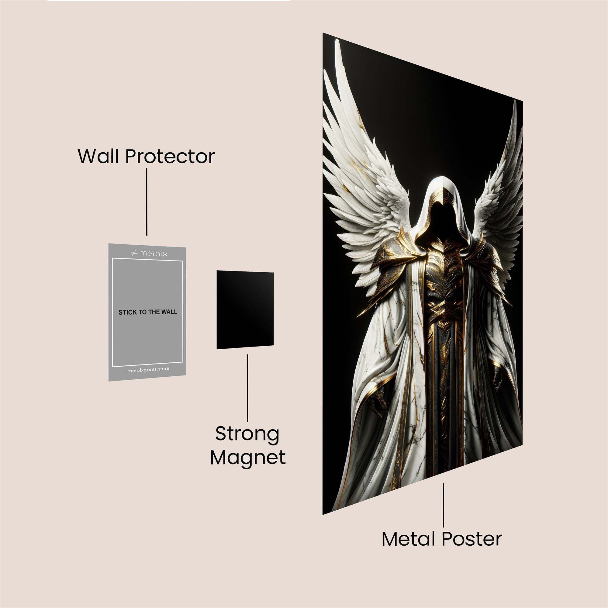 Angel Sombre Safe Wall Magnetic / M