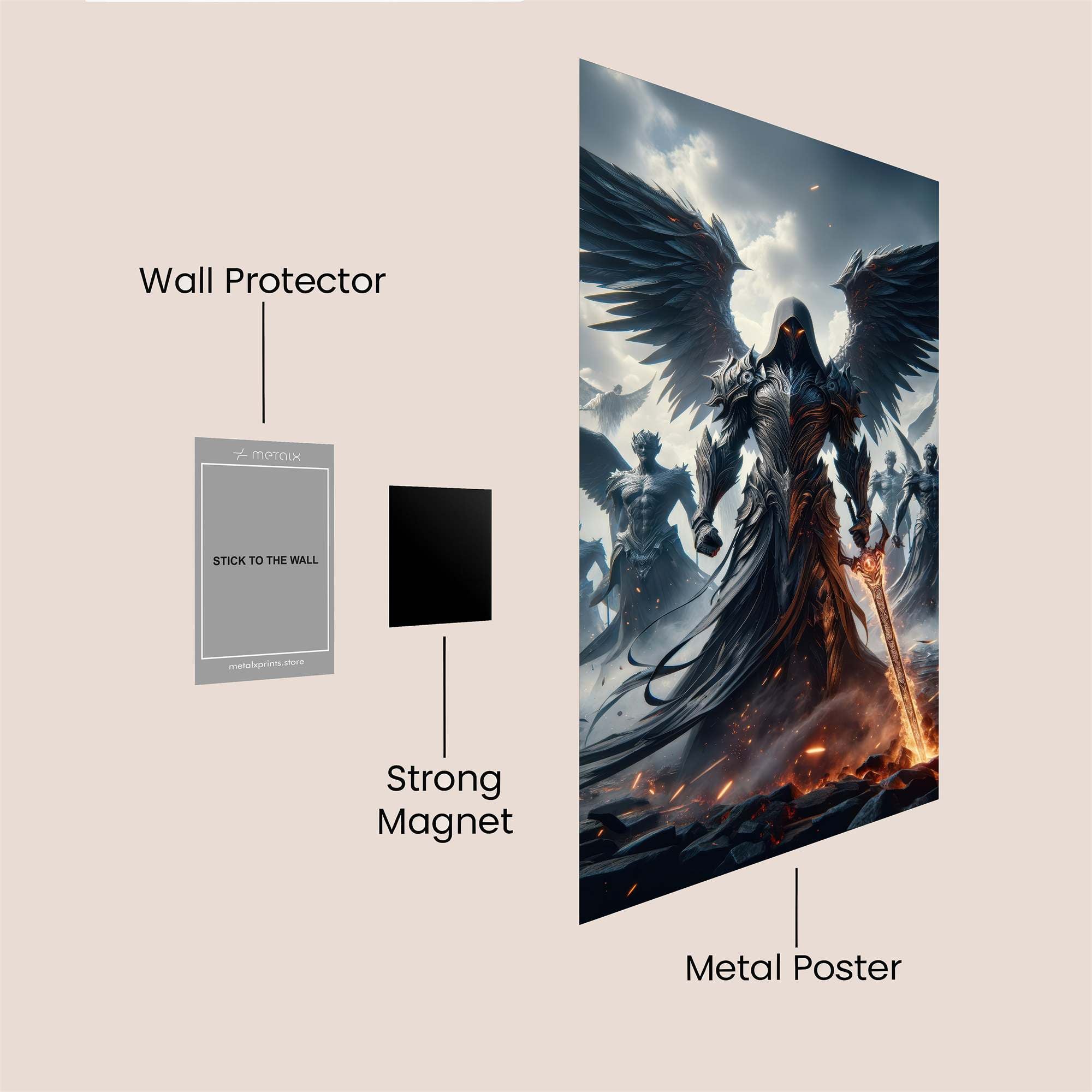 Angel Fury Safe Wall Magnetic / M