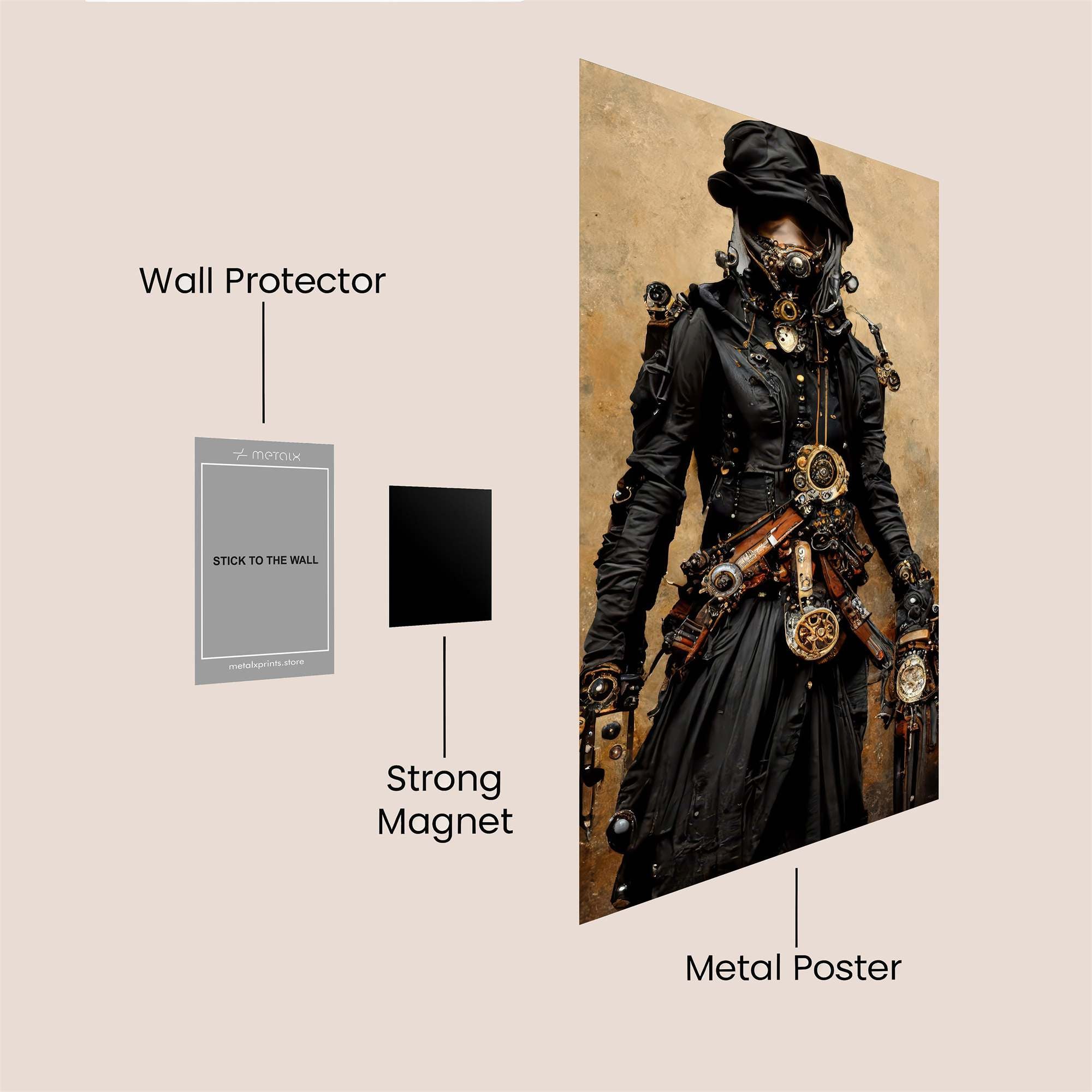Steampunk Enigma Safe Wall Magnetic / M
