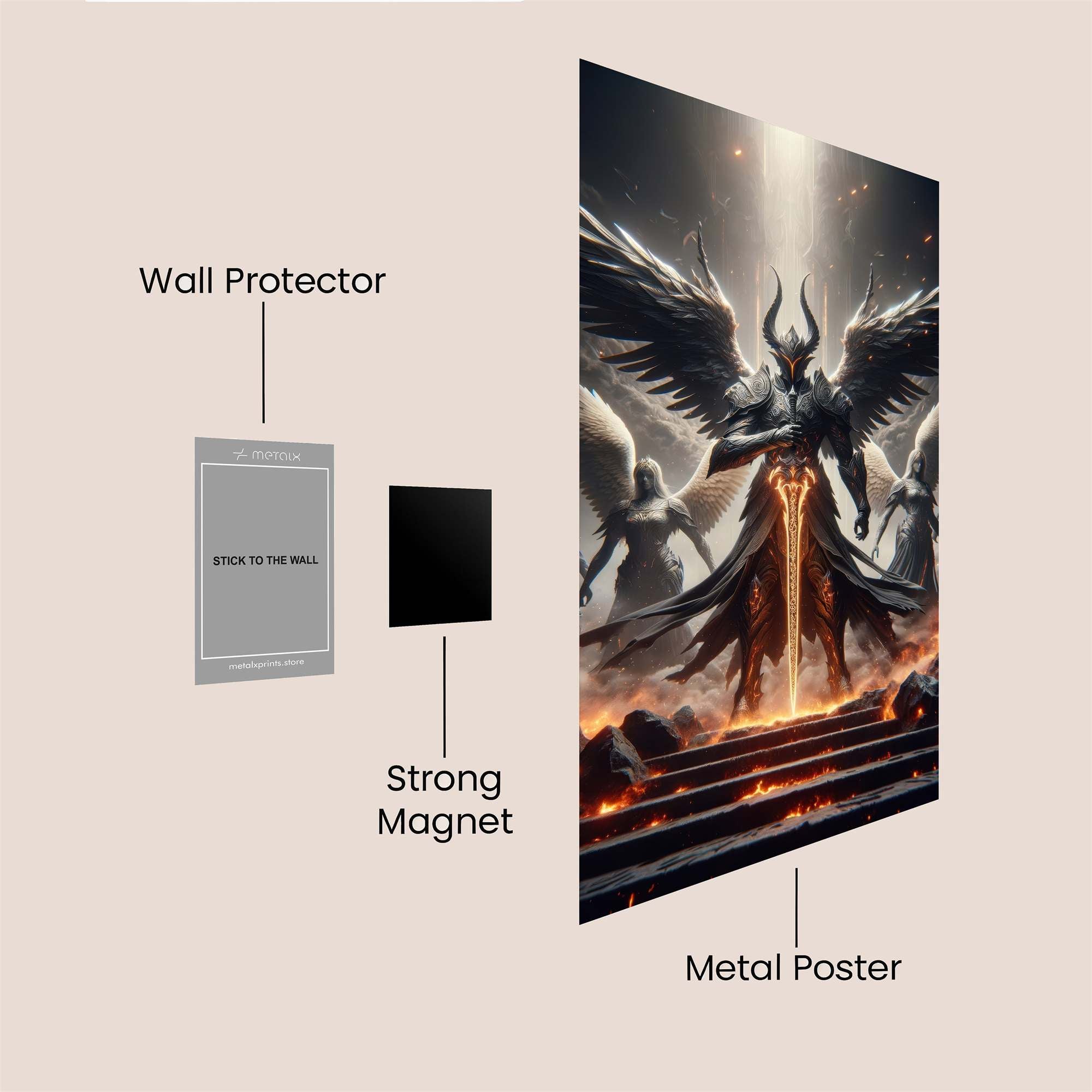 Lucifer Ascends Safe Wall Magnetic / M