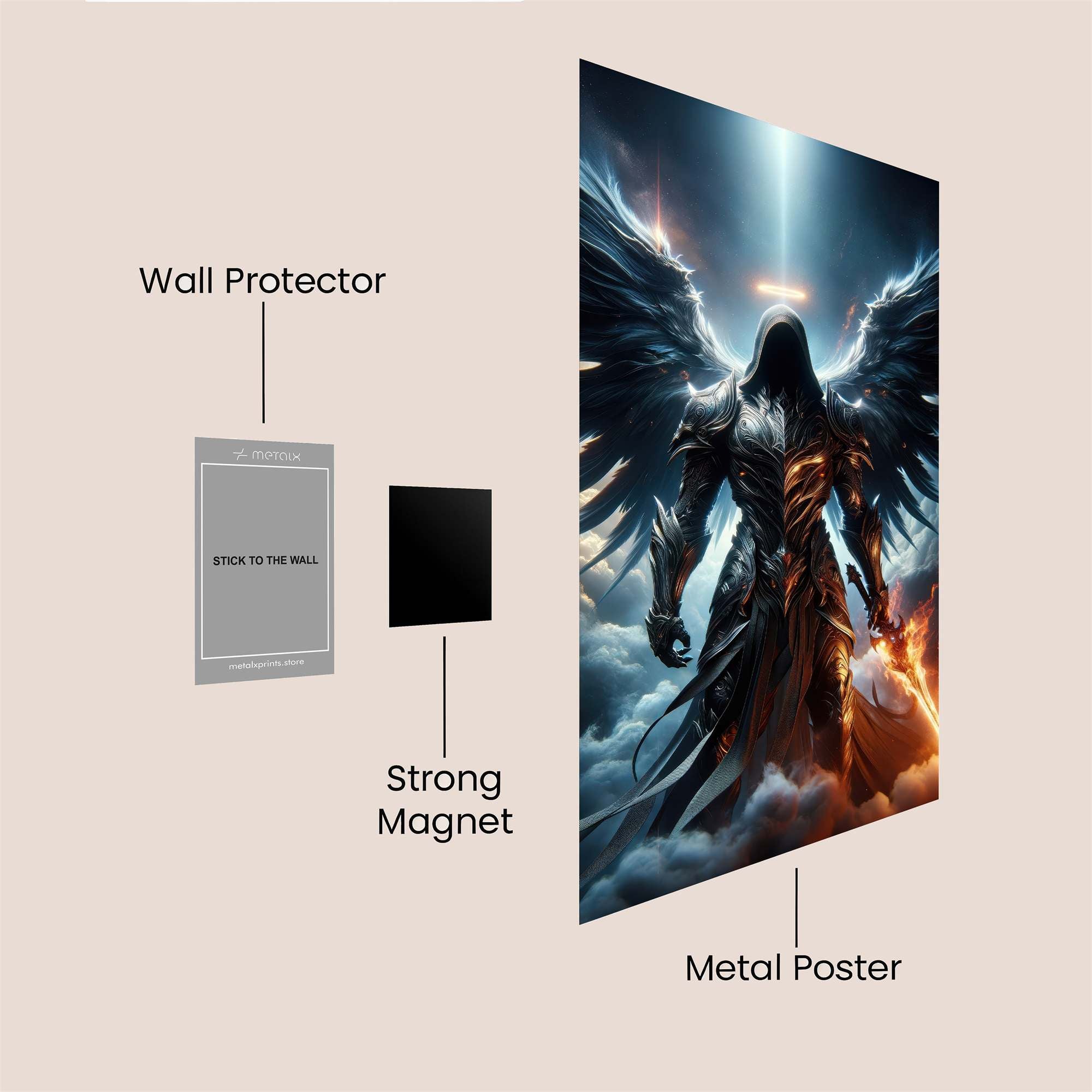 Angel Wrath Safe Wall Magnetic / M
