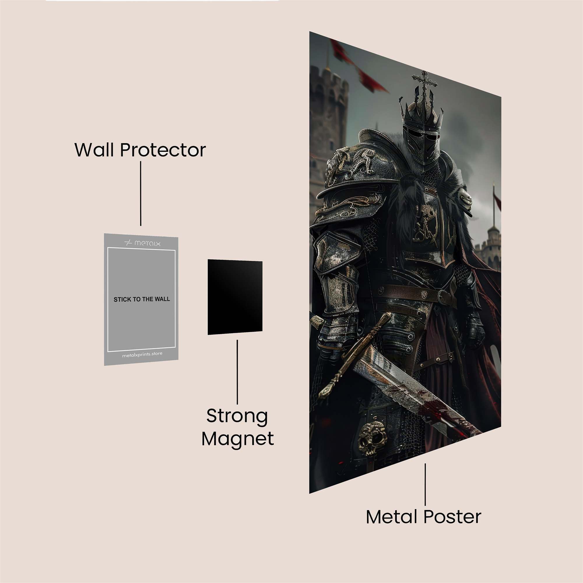 Knight Gloom Safe Wall Magnetic / M