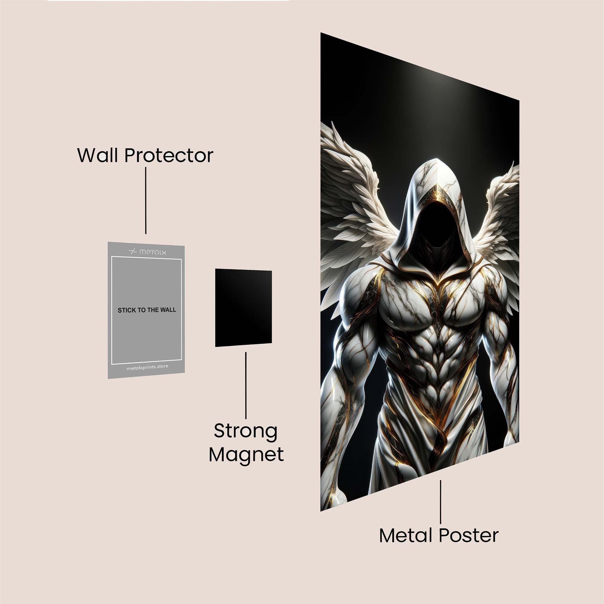 Angel Veiled Safe Wall Magnetic / M