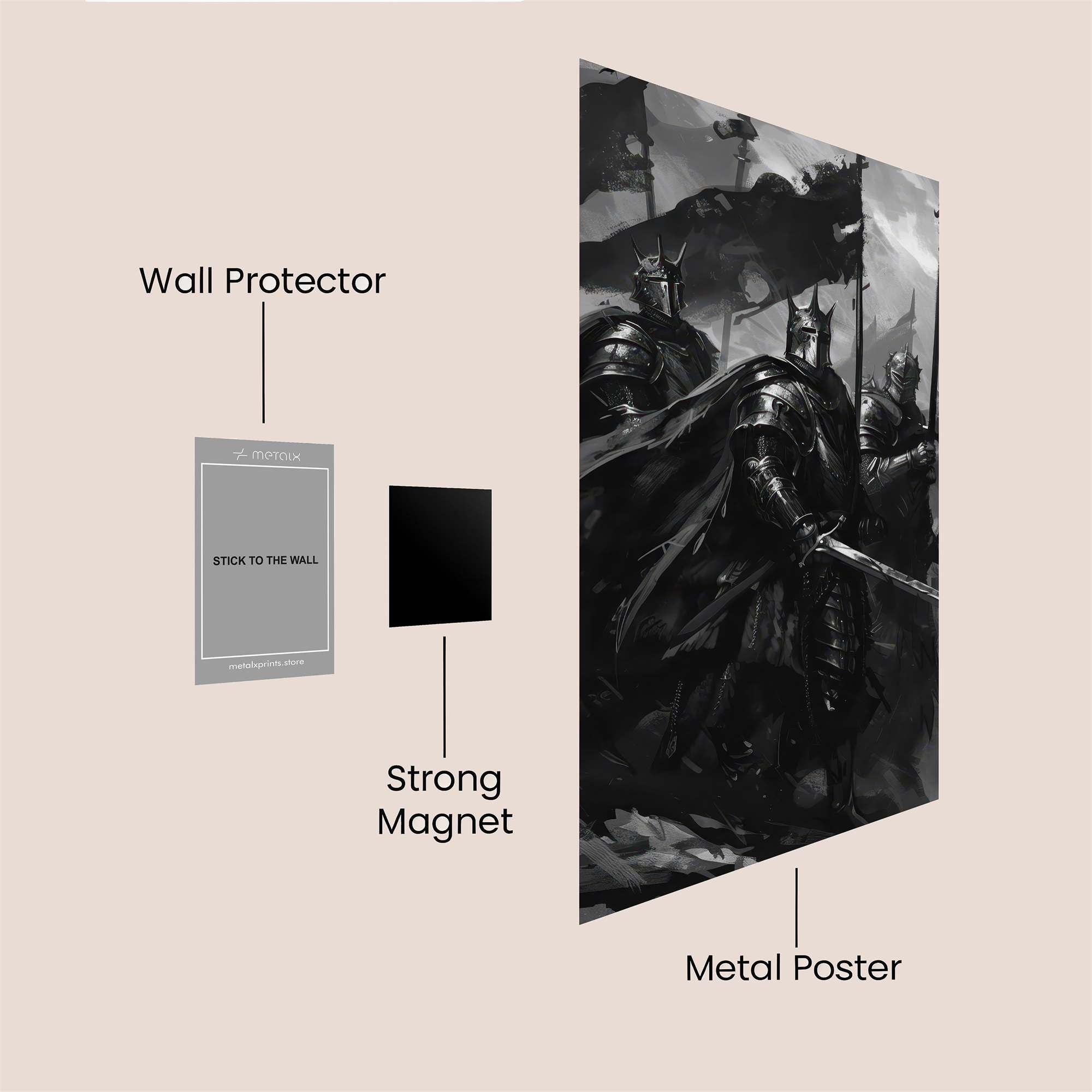 Knights Gloom Safe Wall Magnetic / M