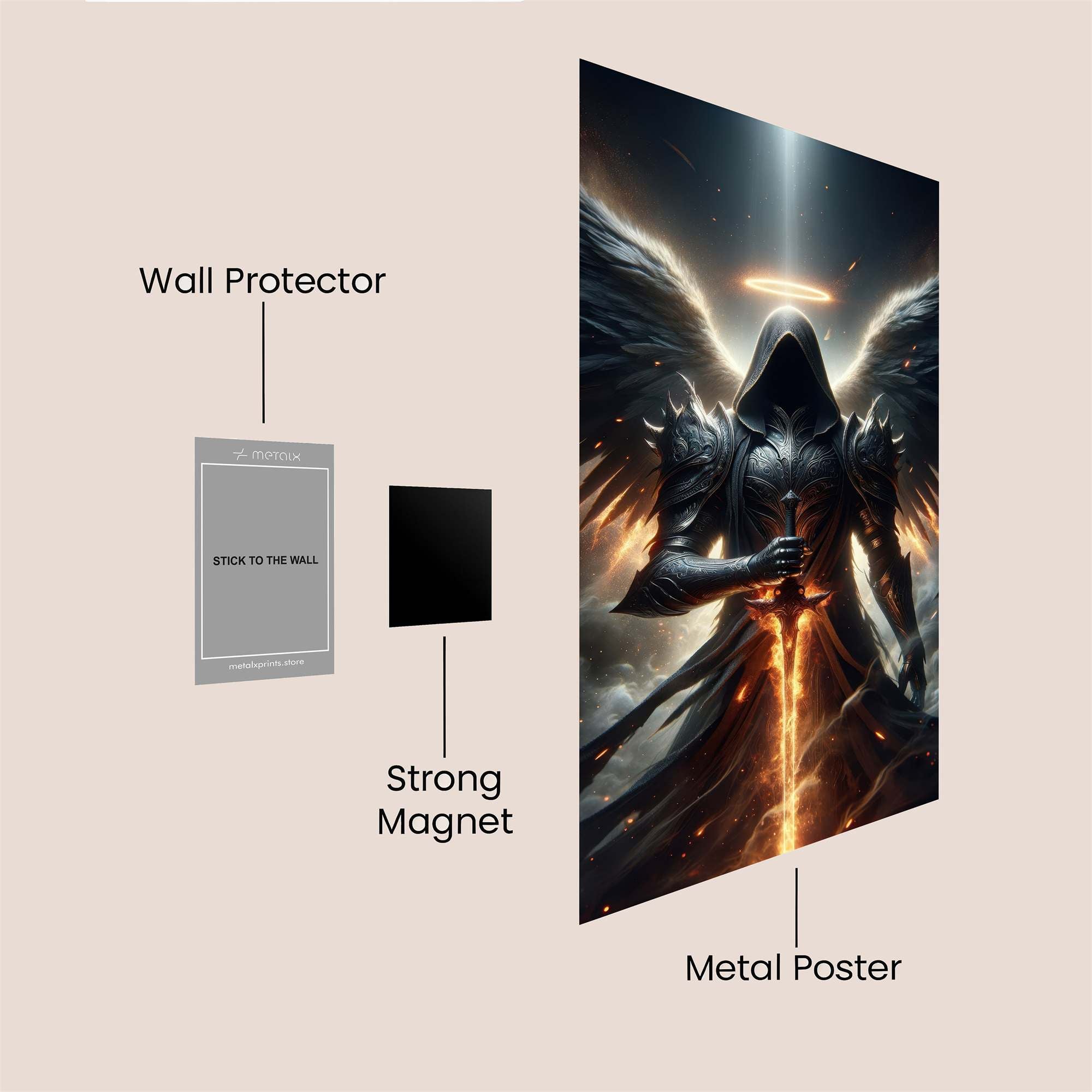 Angel Blaze Safe Wall Magnetic / M
