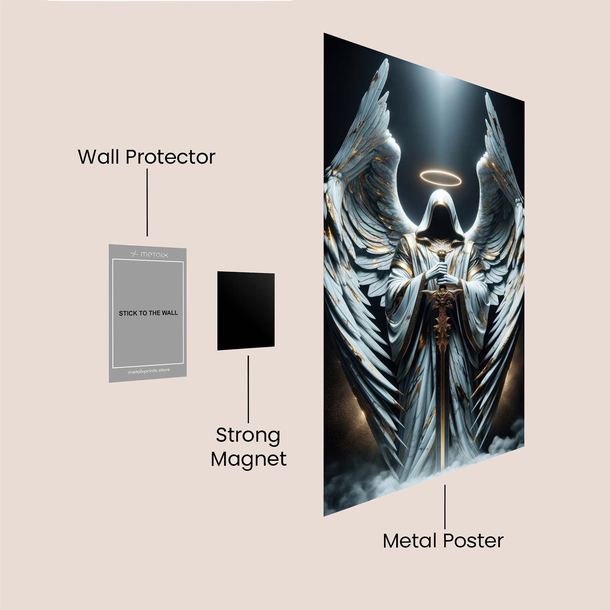 Angelic Sentinel Safe Wall Magnetic / M