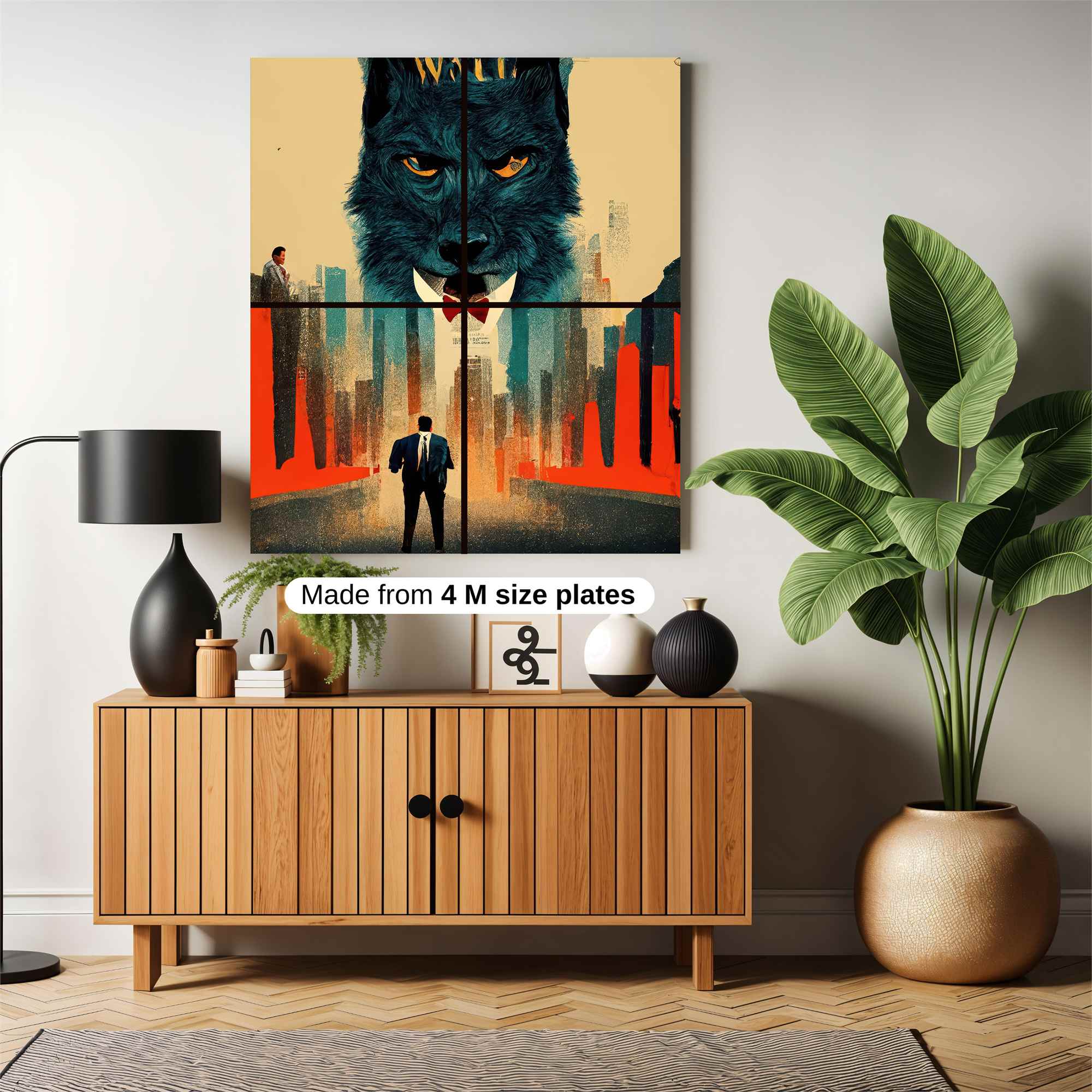 Wolf Intimidating Safe Wall Magnetic / M