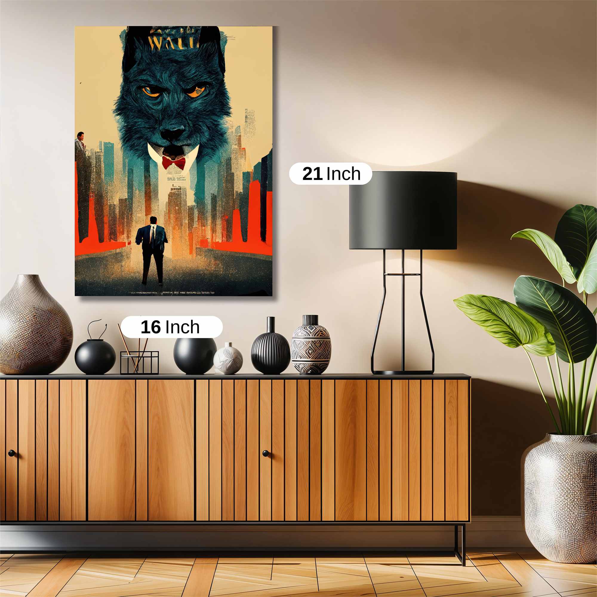 Wolf Intimidating Safe Wall Magnetic / M