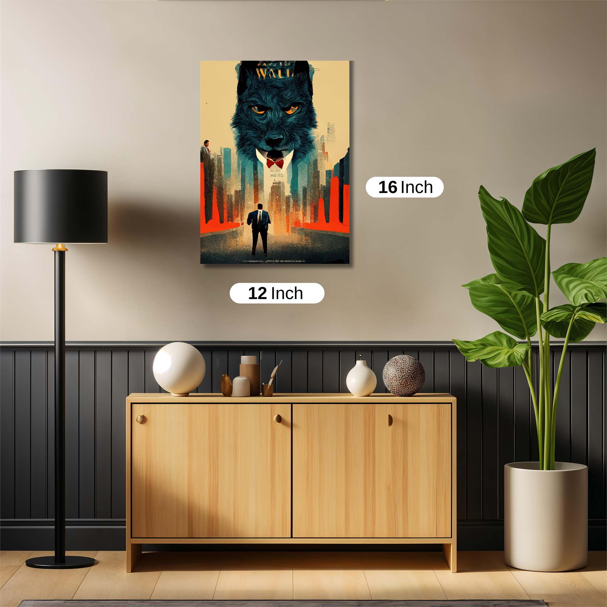 Wolf Intimidating Safe Wall Magnetic / M