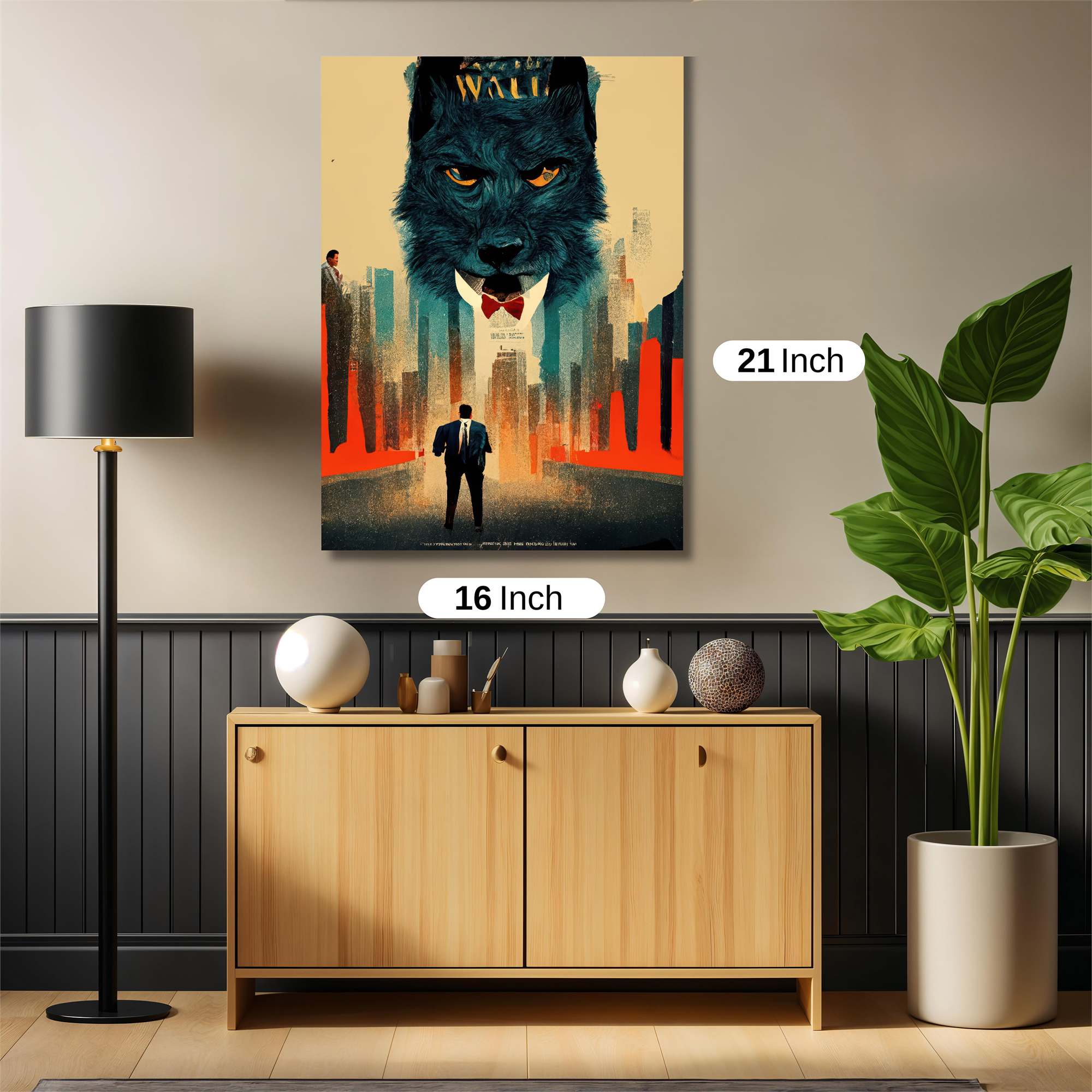 Wolf Intimidating Safe Wall Magnetic / M