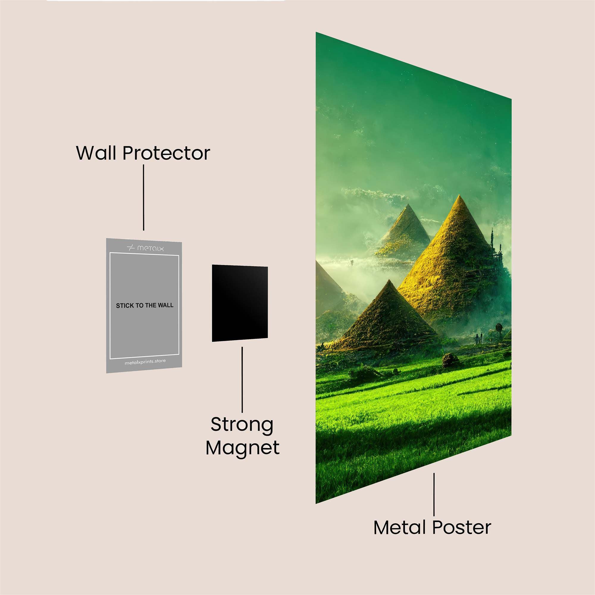 Pyramid Dreamscape Safe Wall Magnetic / M