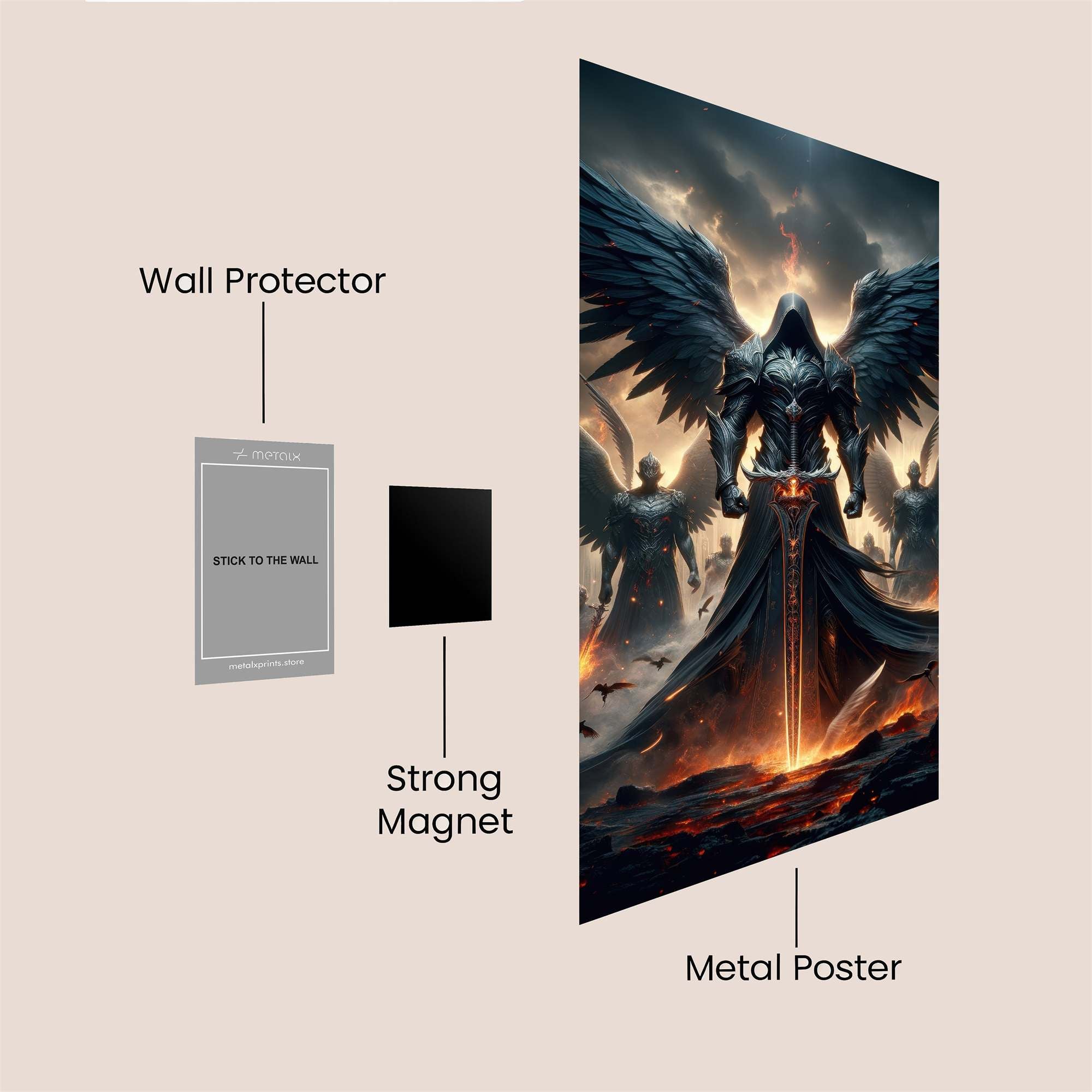 Angel Apocalypse Safe Wall Magnetic / M