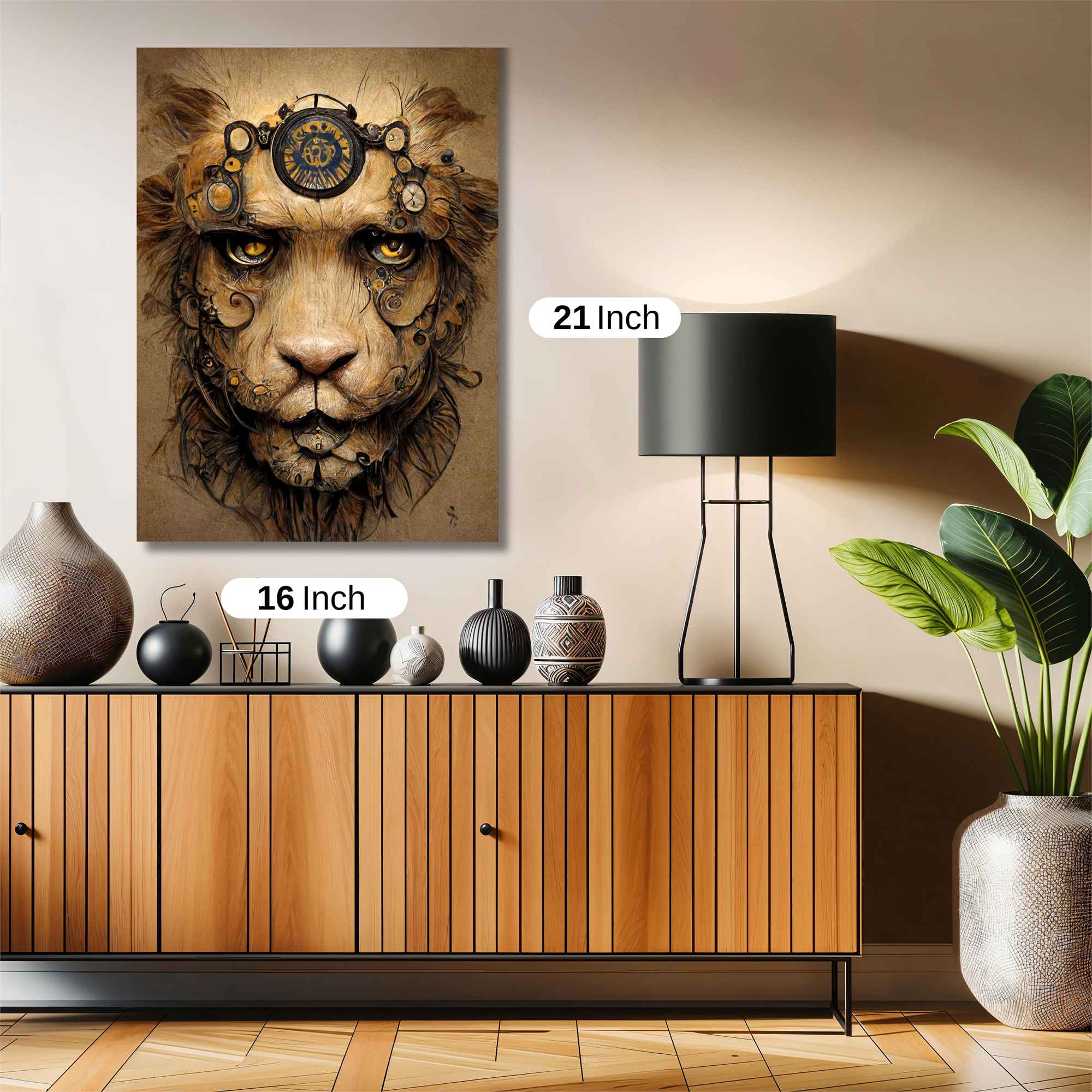Lion Steampunk Safe Wall Magnetic / M