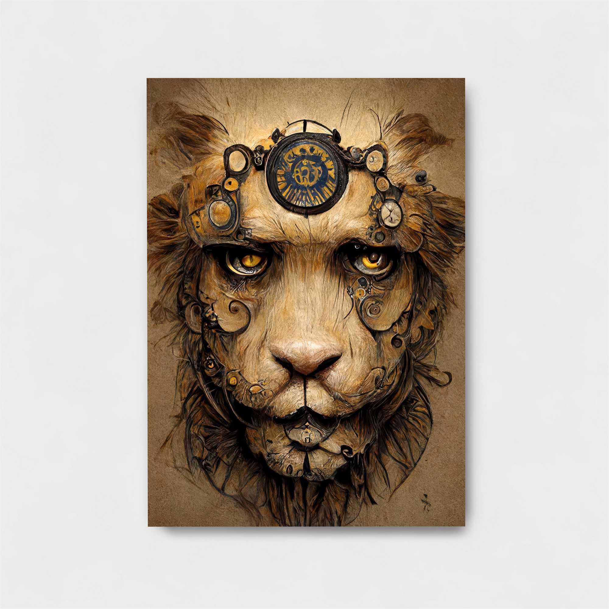 Lion Steampunk Safe Wall Magnetic / M