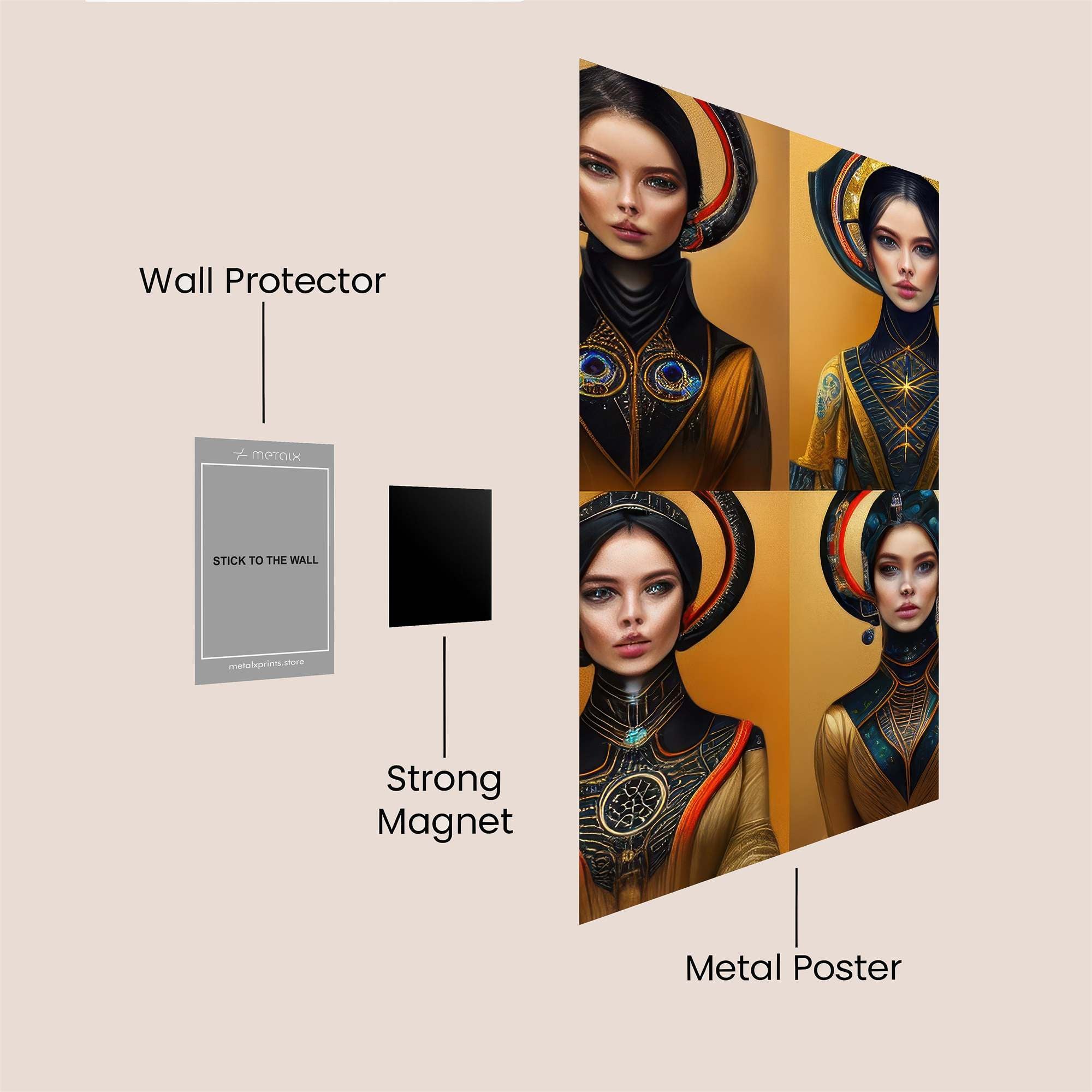 Cosmic Elegance Safe Wall Magnetic / M