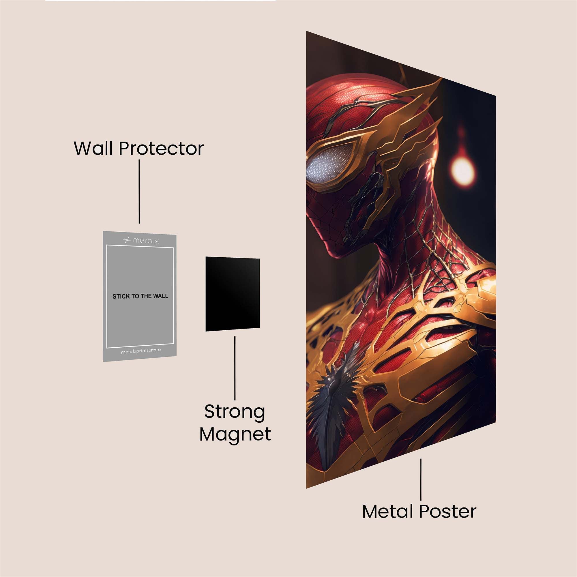Spider-Fury Safe Wall Magnetic / M
