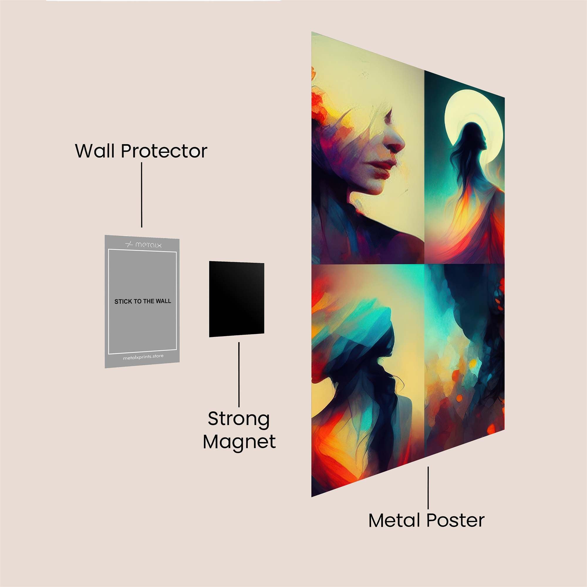 Floral Serenity Safe Wall Magnetic / M