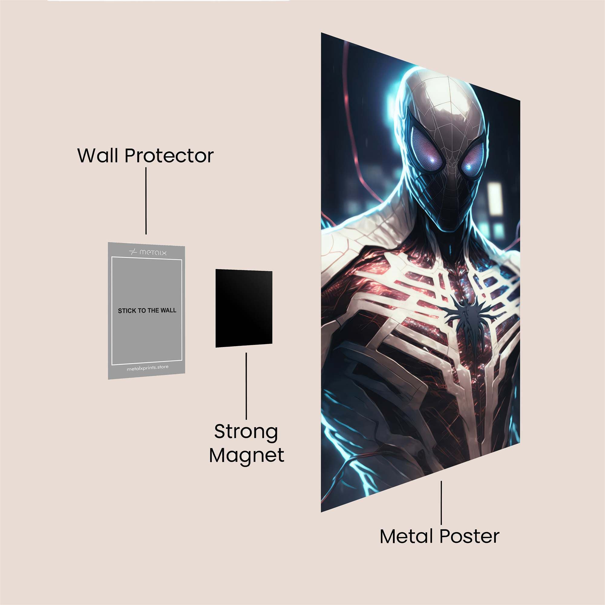 Spider Eerie Safe Wall Magnetic / M