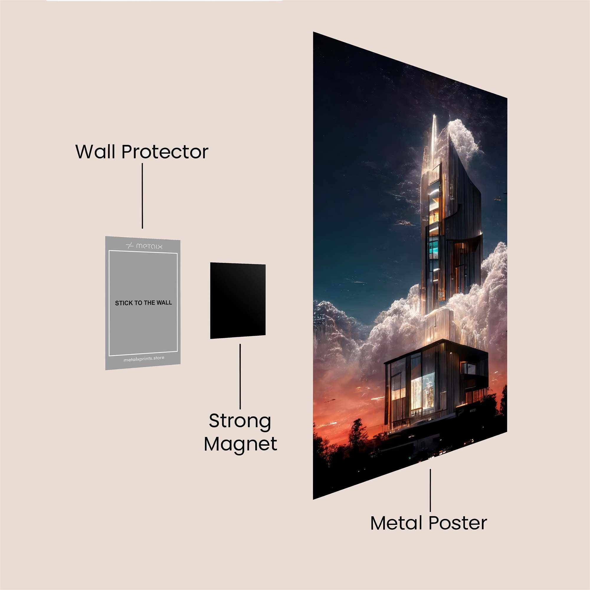 Skyspire Dream Safe Wall Magnetic / M