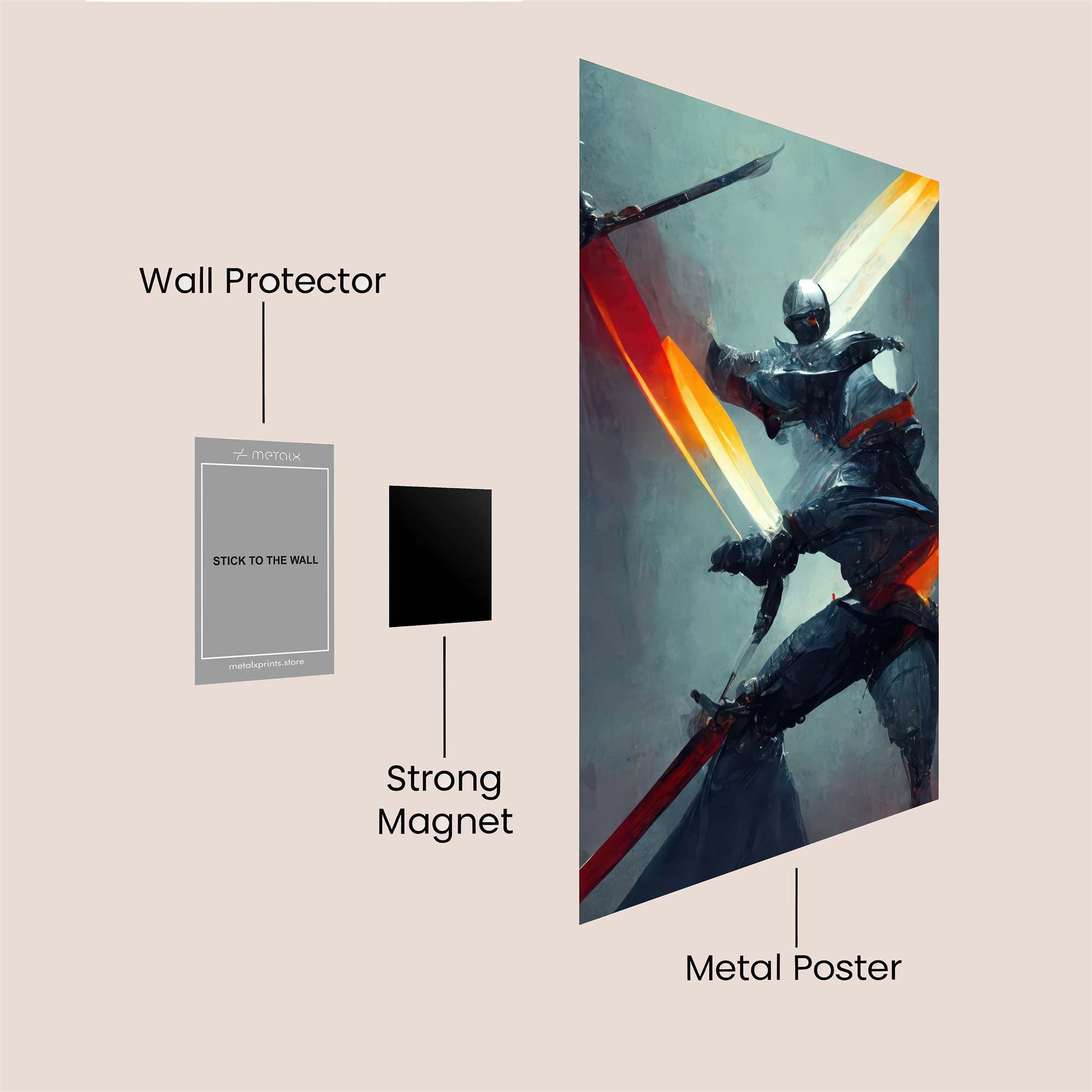 Knight Blaze Safe Wall Magnetic / M