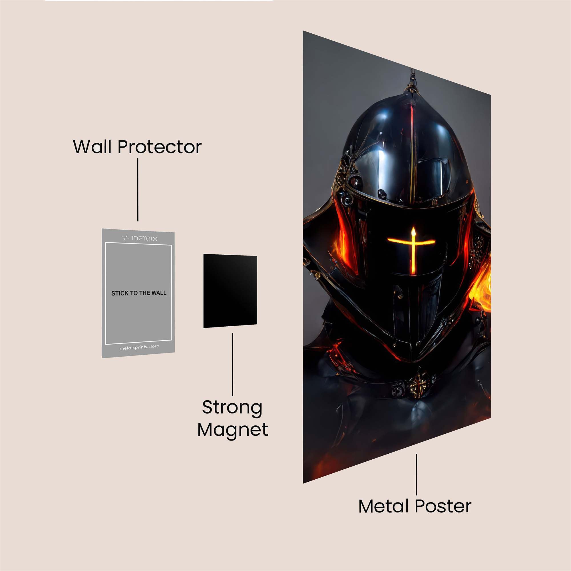 Knight Blaze Safe Wall Magnetic / M
