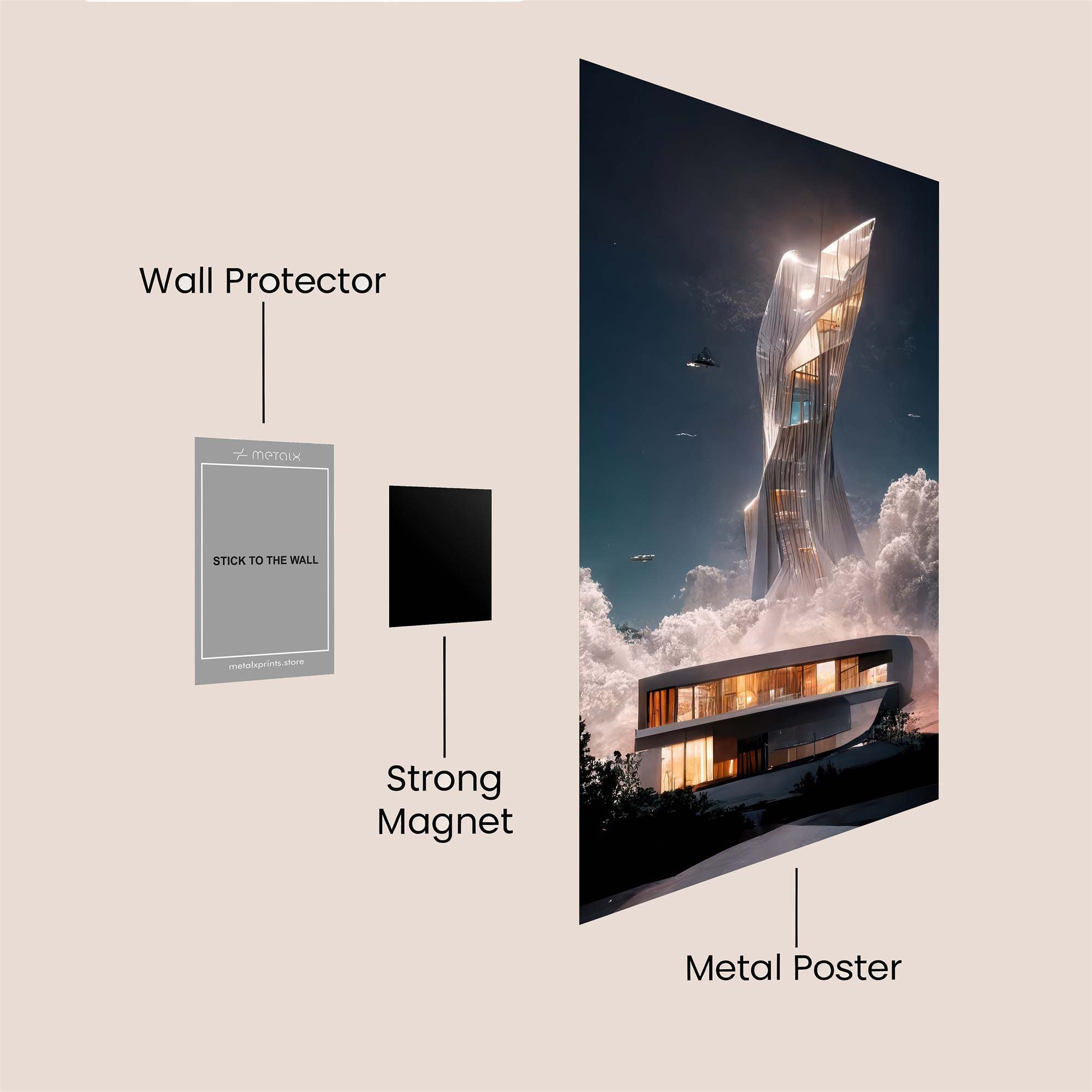 Skyspire Ethereal Safe Wall Magnetic / M