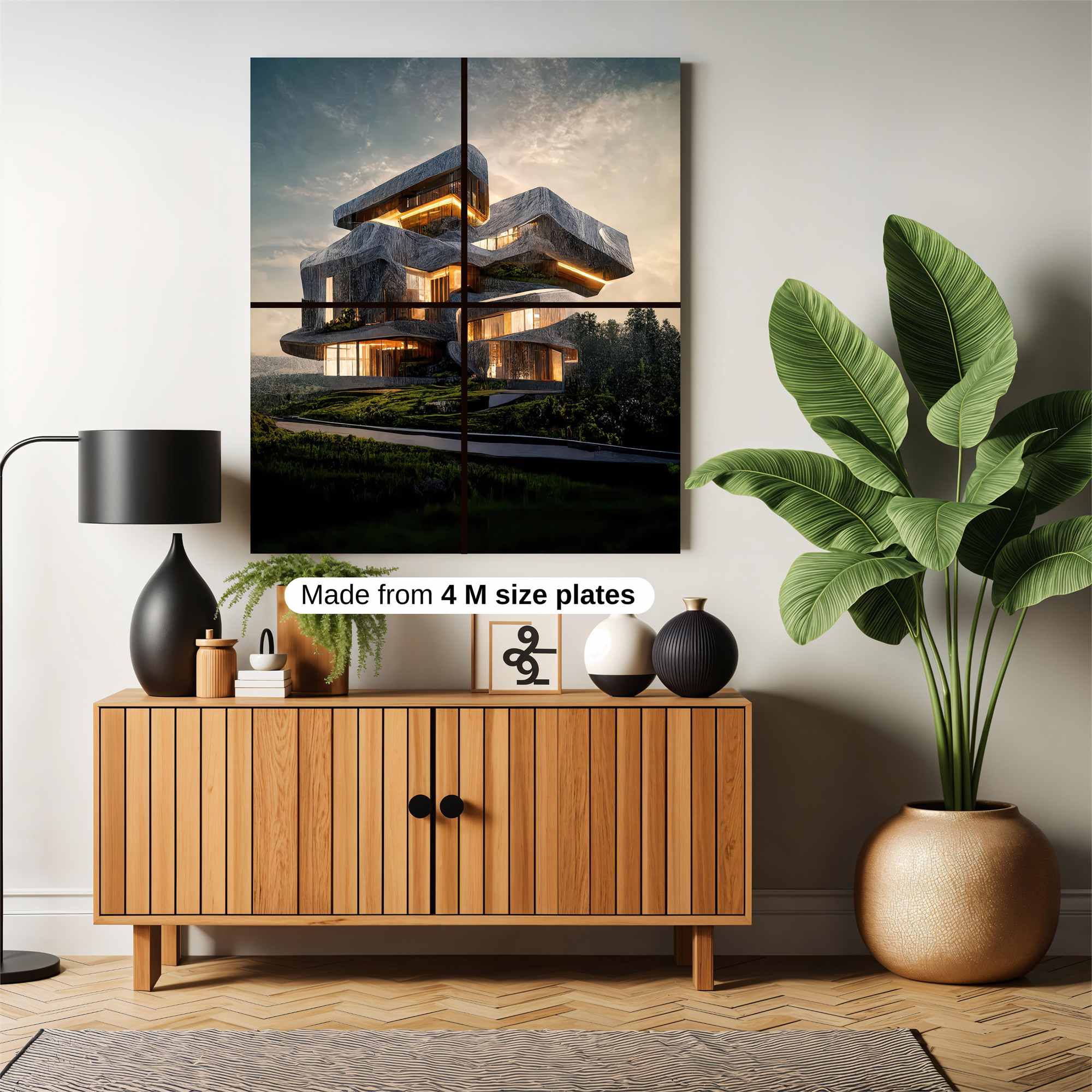 Futuristic Serenity Safe Wall Magnetic / M