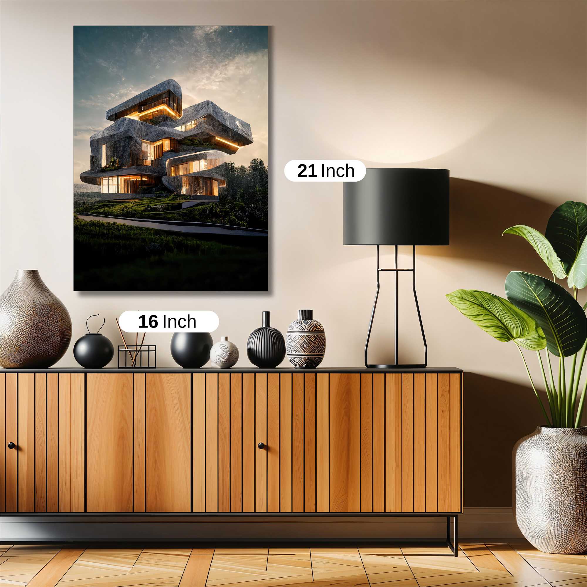 Futuristic Serenity Safe Wall Magnetic / M