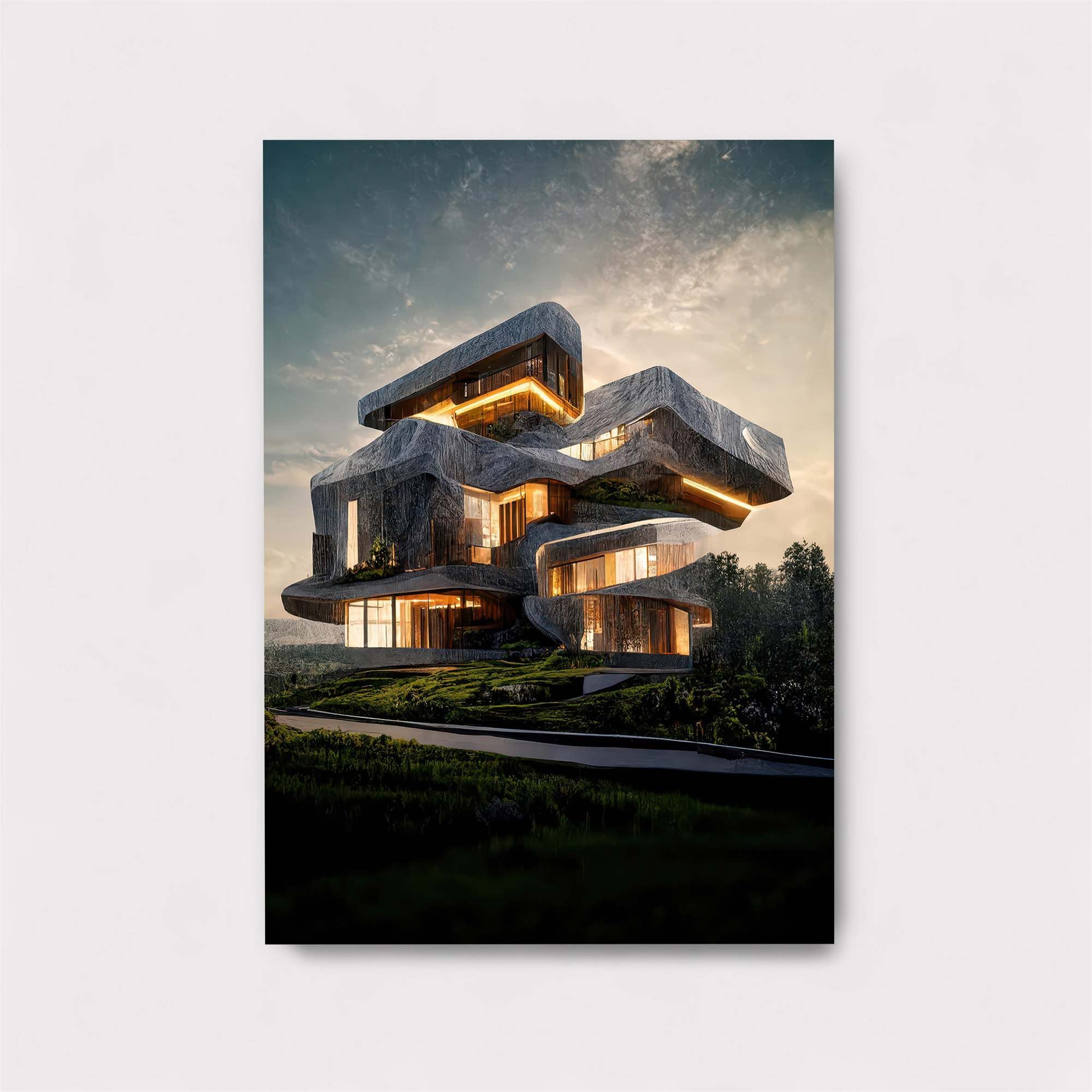 Futuristic Serenity Safe Wall Magnetic / M