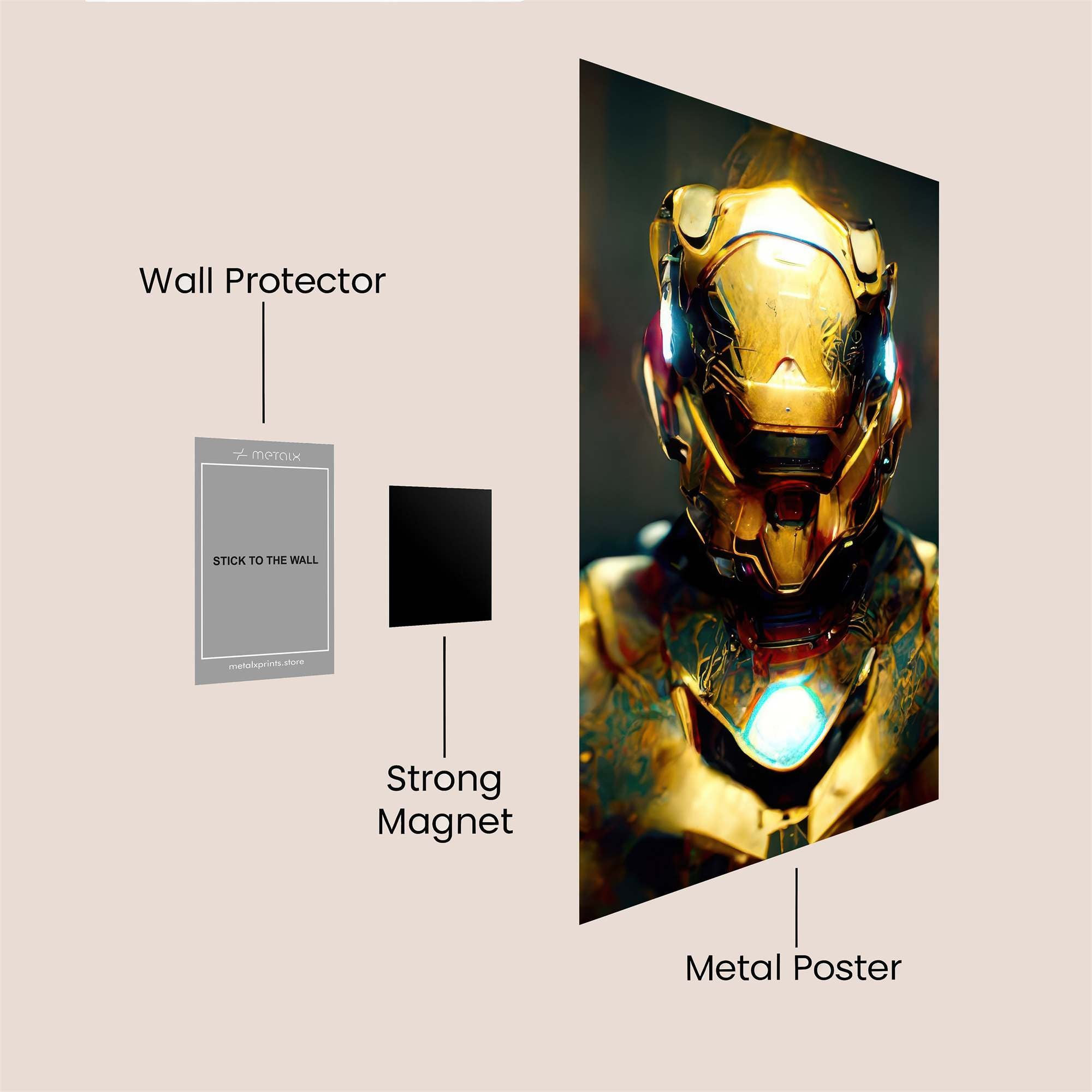 Golden Sentinel Safe Wall Magnetic / M