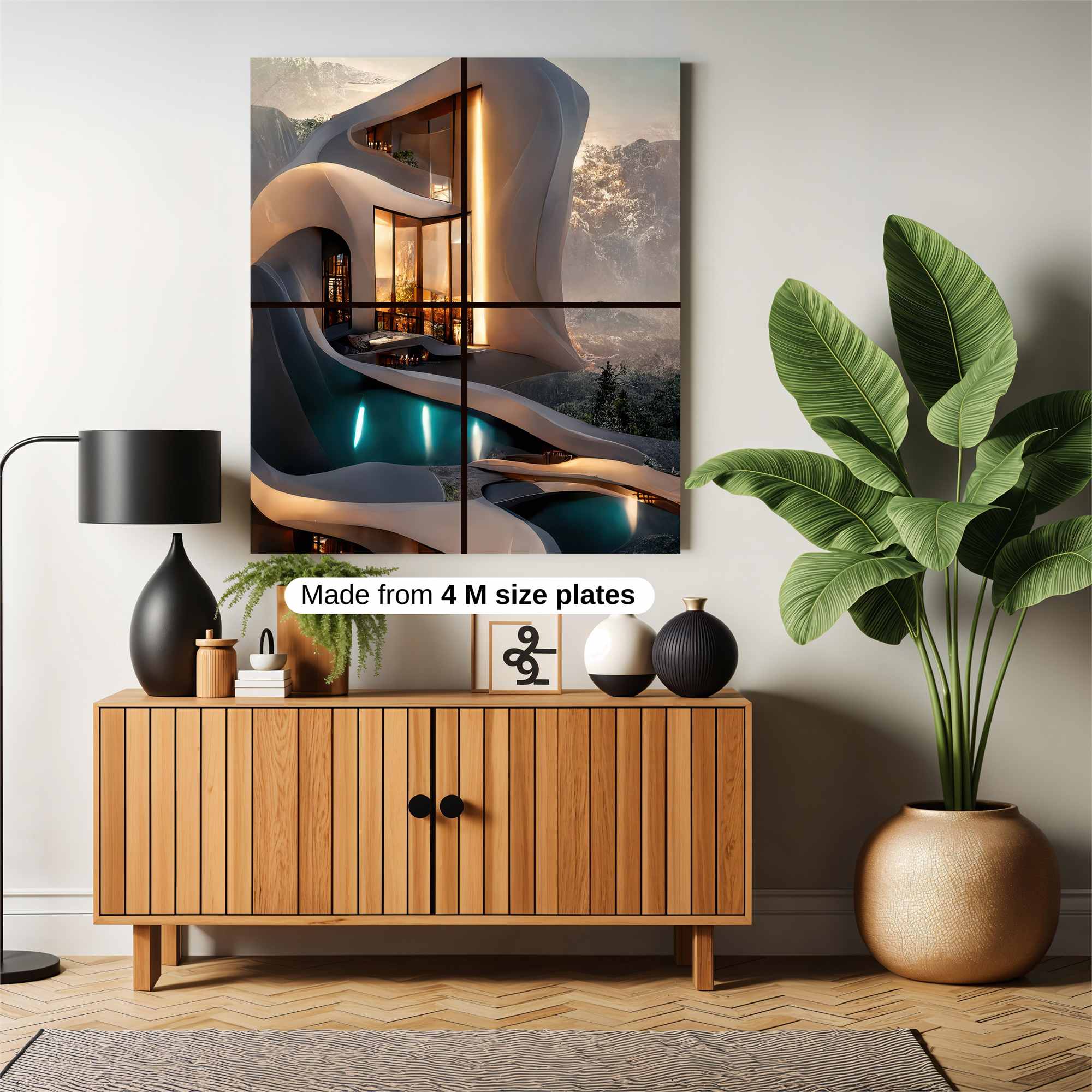 Futuristic Serenity Safe Wall Magnetic / M