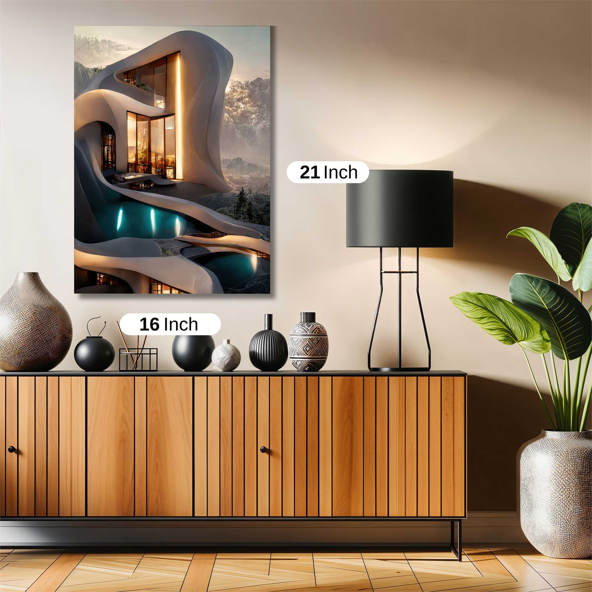 Futuristic Serenity Safe Wall Magnetic / M