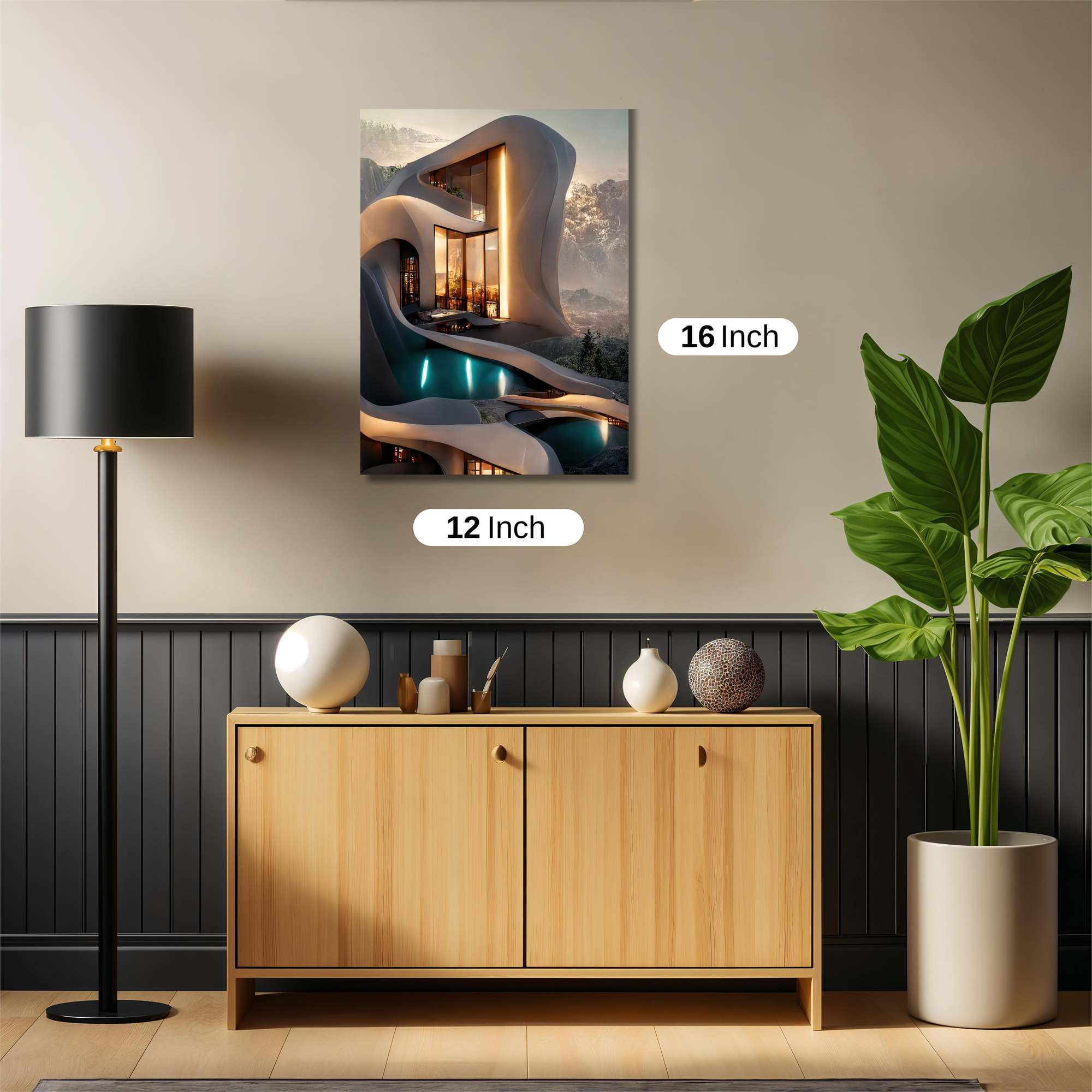 Futuristic Serenity Safe Wall Magnetic / M