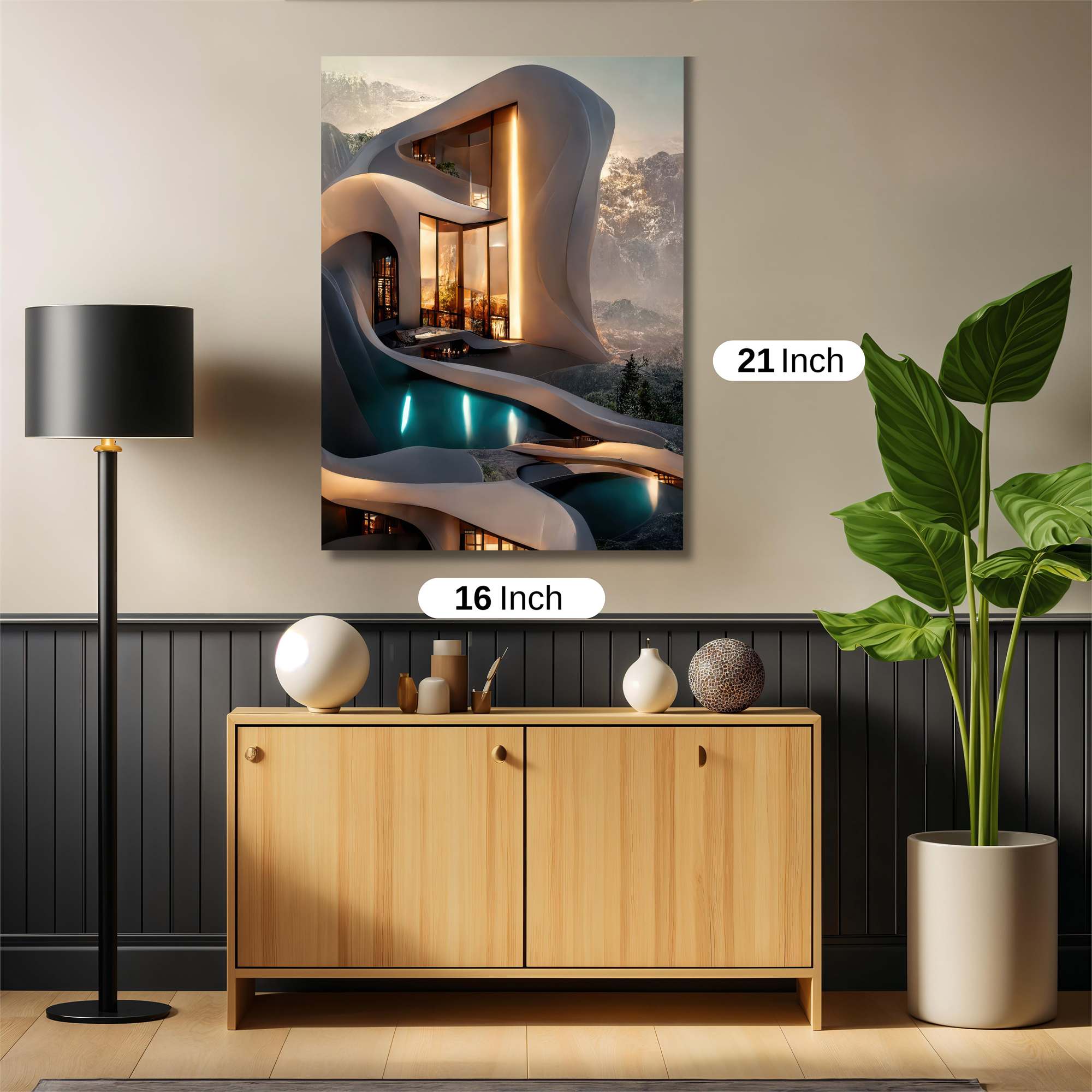 Futuristic Serenity Safe Wall Magnetic / M