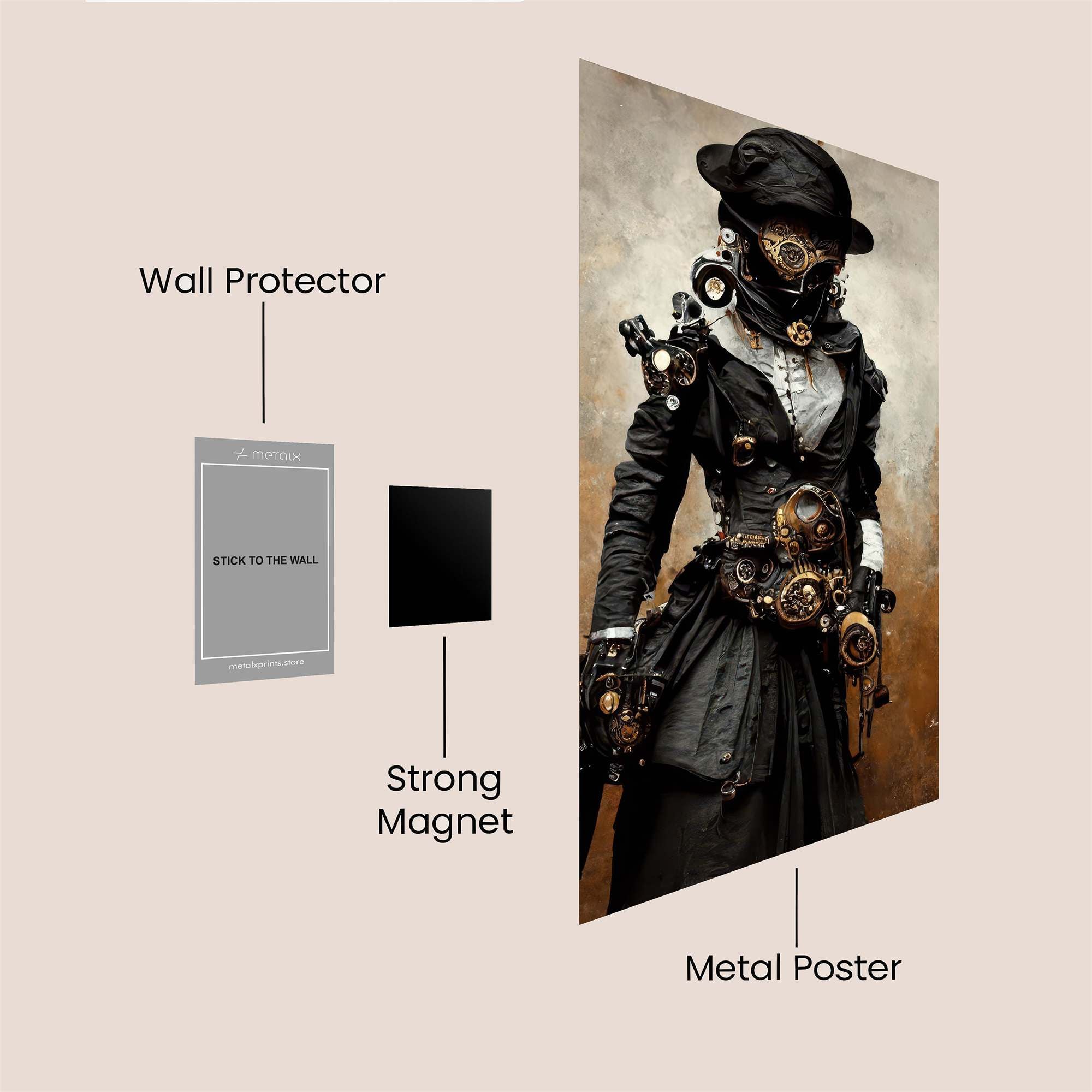 Steampunk Enigma Safe Wall Magnetic / M
