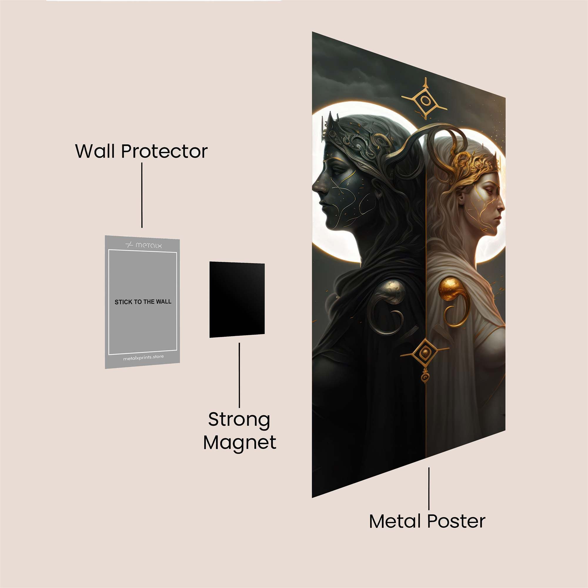 Moonlit Duality Safe Wall Magnetic / M