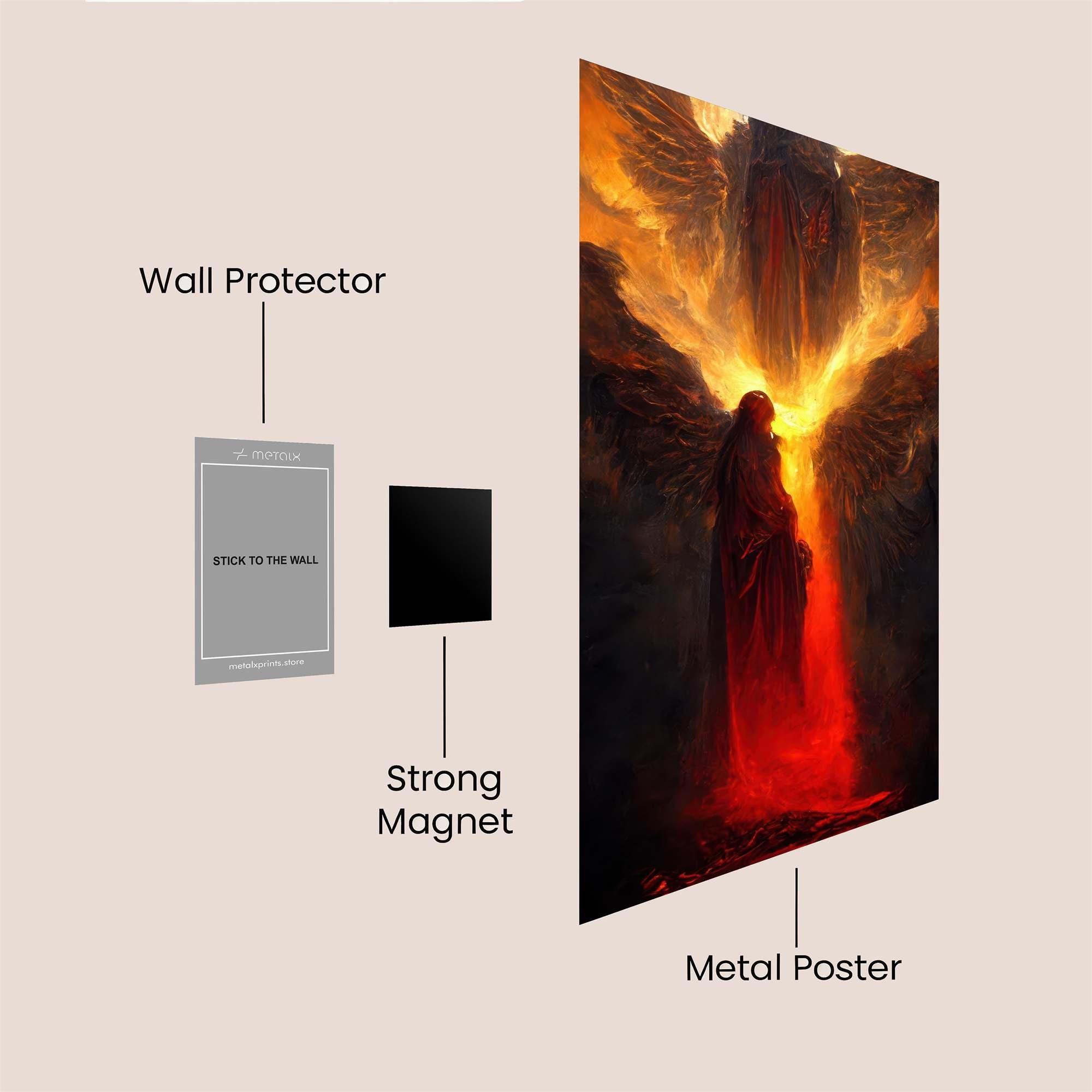 Angel Descent Safe Wall Magnetic / M