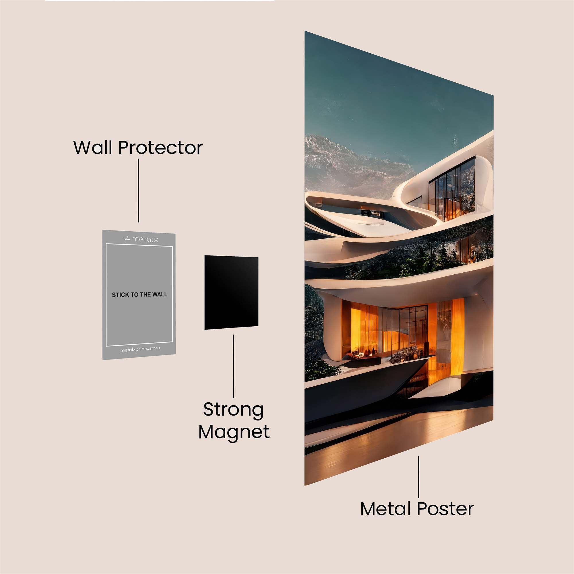 Futuristic Haven Safe Wall Magnetic / M