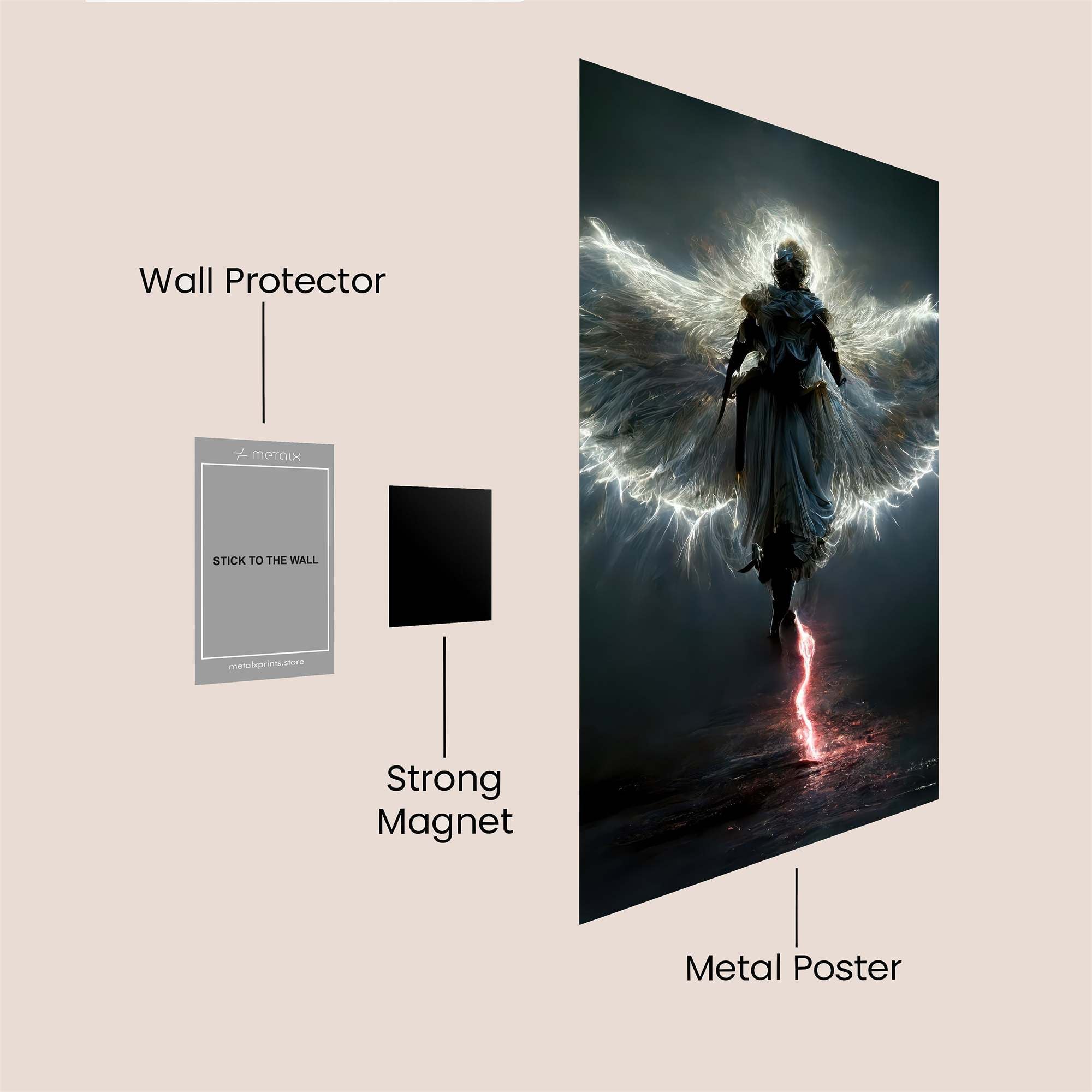 Angel Ascent Safe Wall Magnetic / M