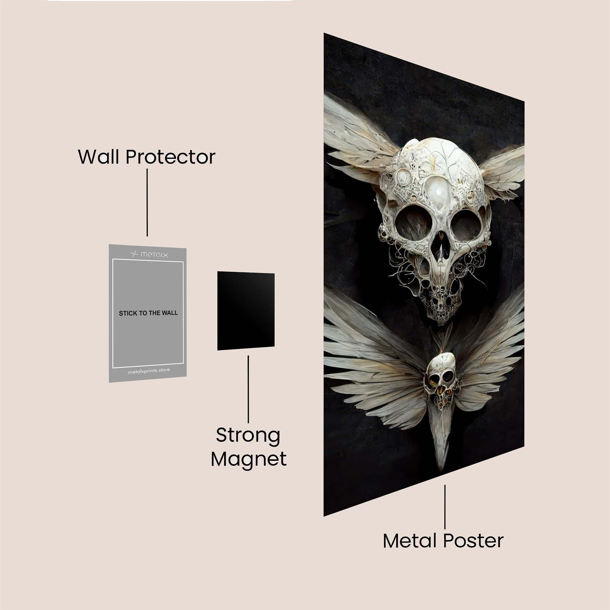Skull Serenity Safe Wall Magnetic / M