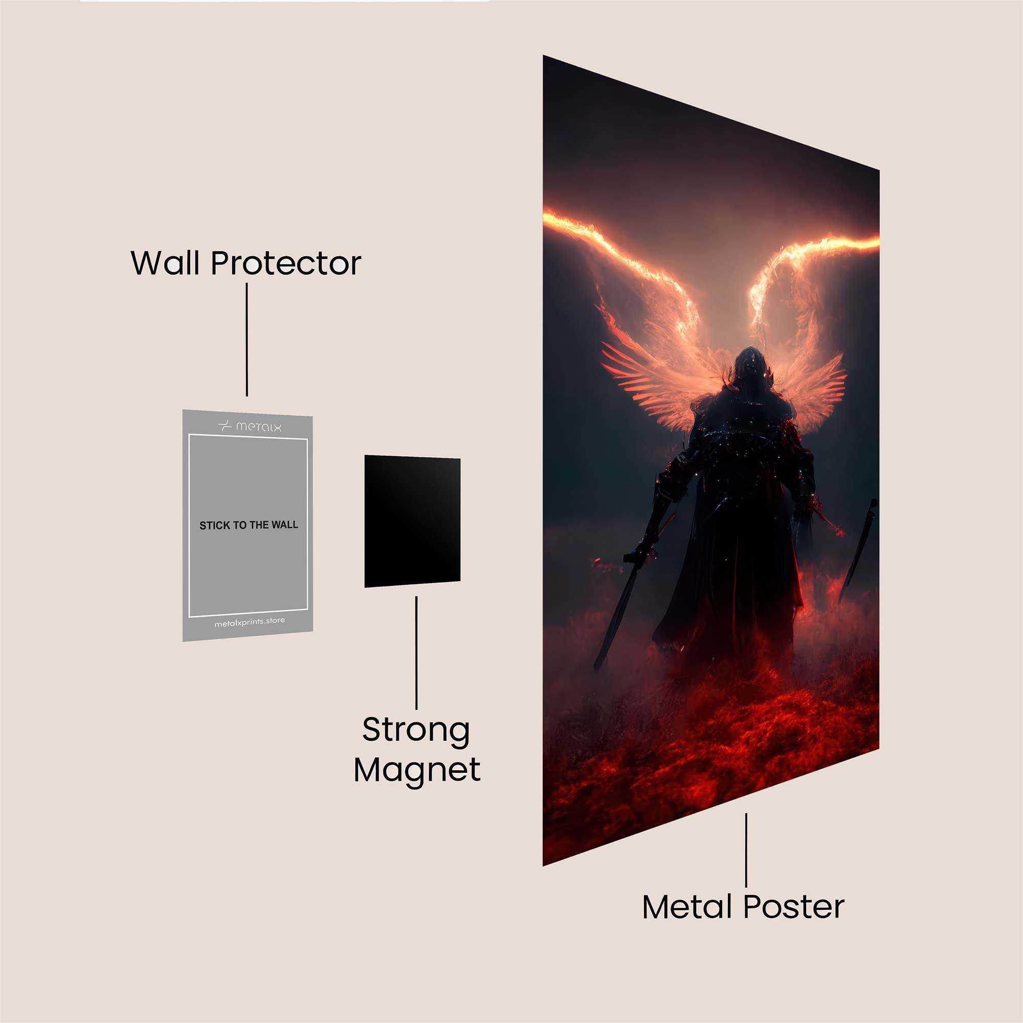 Angel Vengeful Safe Wall Magnetic / M