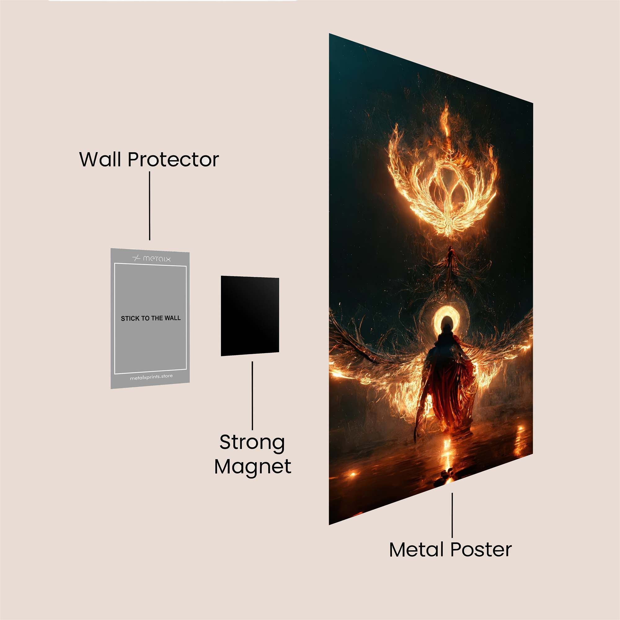 Phoenix Rebirth Safe Wall Magnetic / M