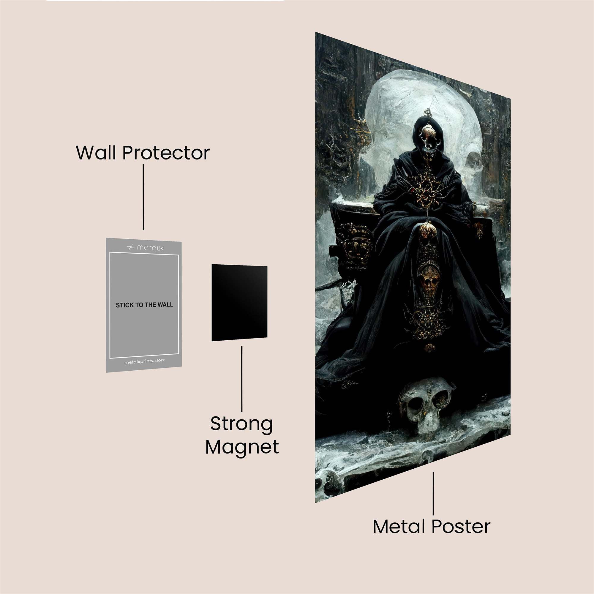 Deathly Throne Safe Wall Magnetic / M