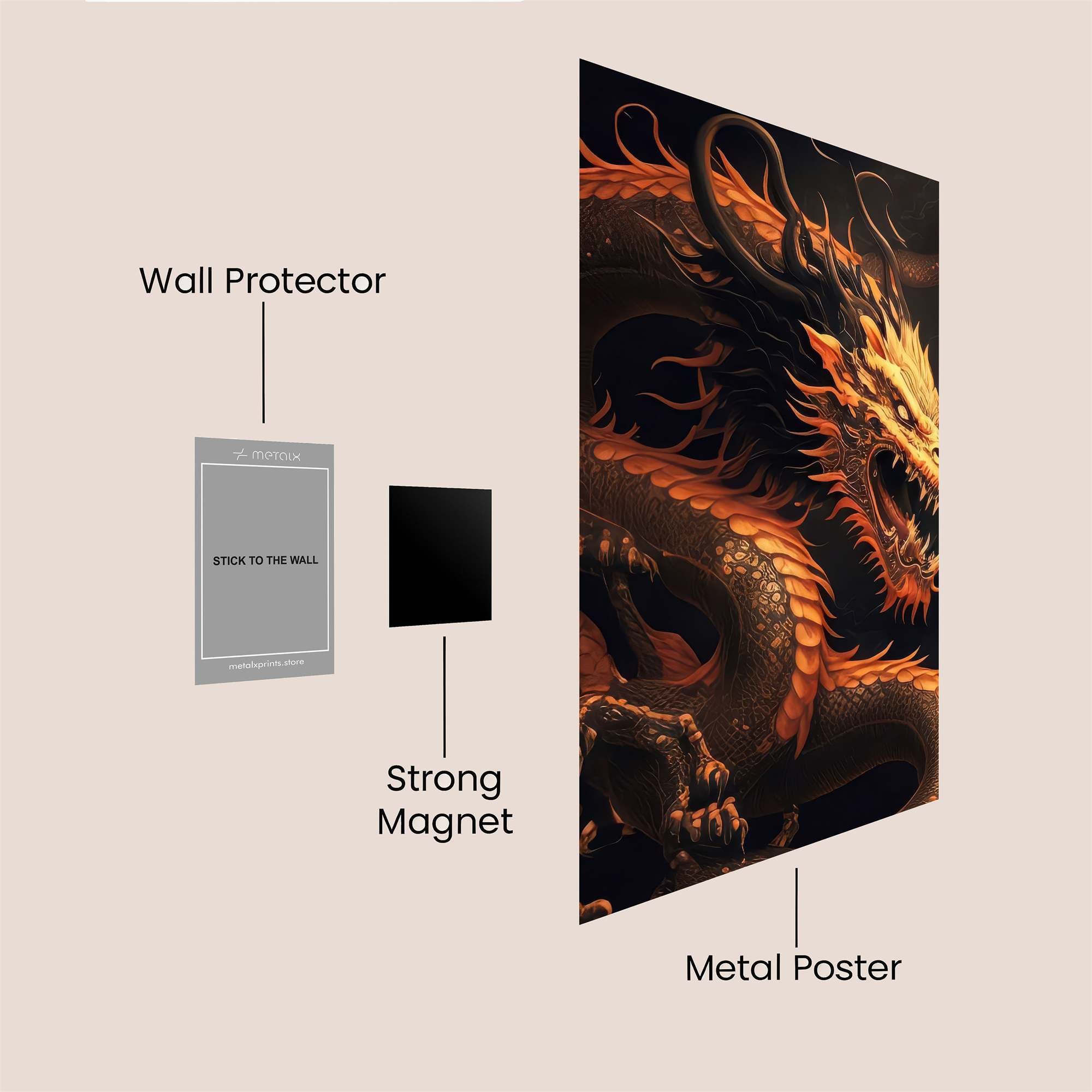 Dragon Fury Safe Wall Magnetic / M