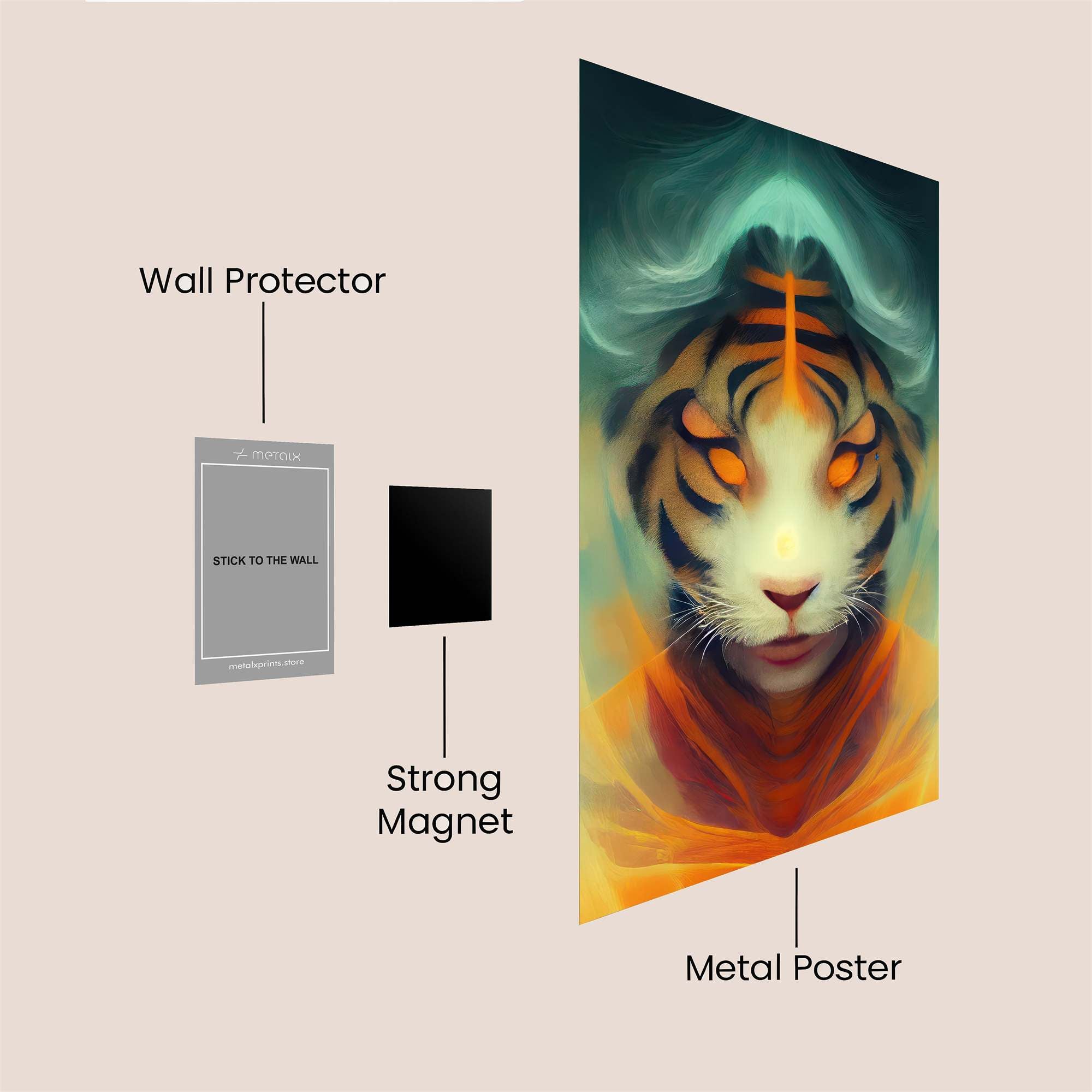 Tiger Serenity Safe Wall Magnetic / M